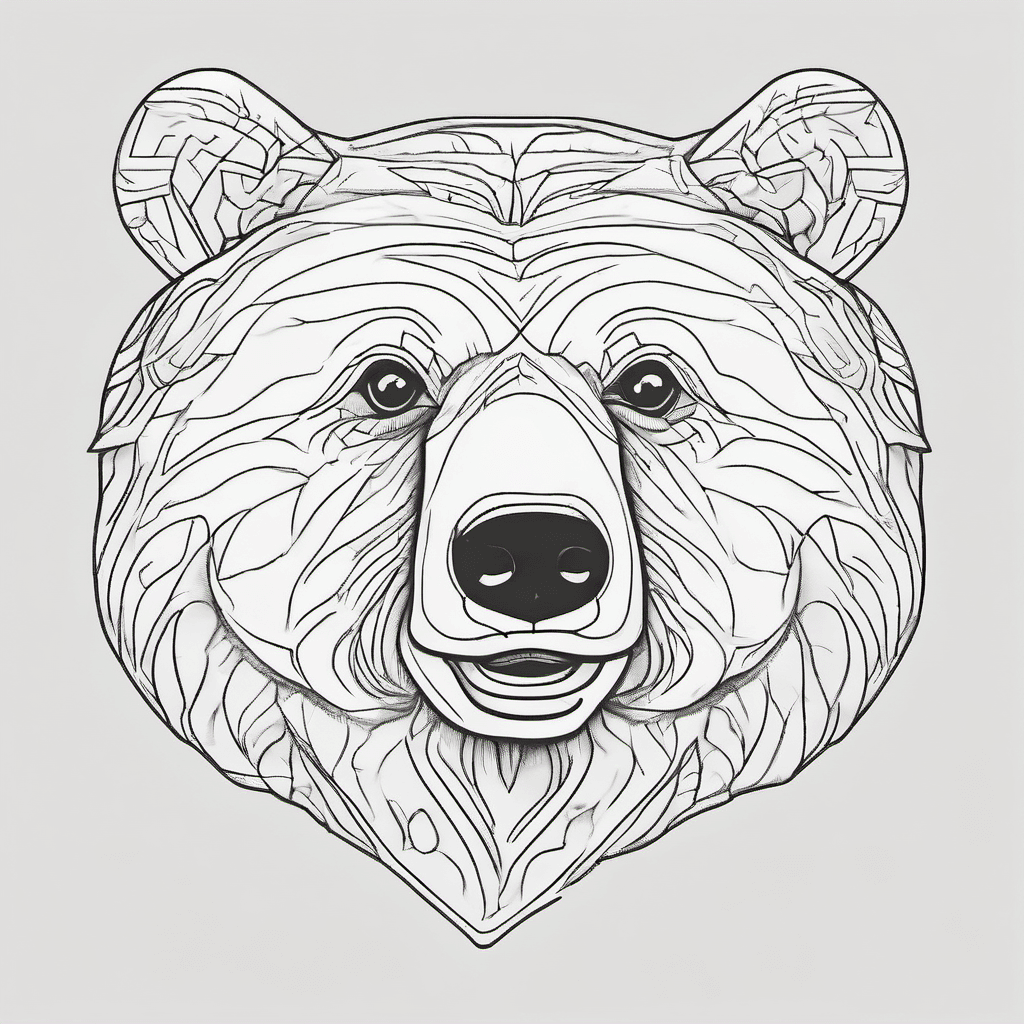 Black bear coloring coloring page