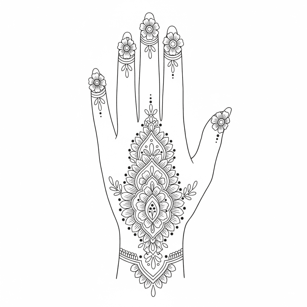 Ich hätte gerne Henna-Designs auf der Hand – filigran, floral und eher fein und 
