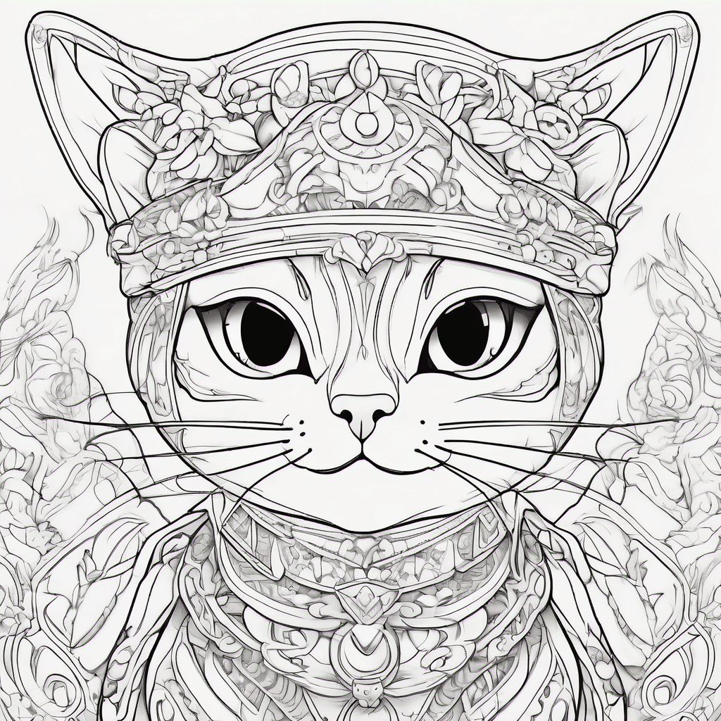 A cute anime cat