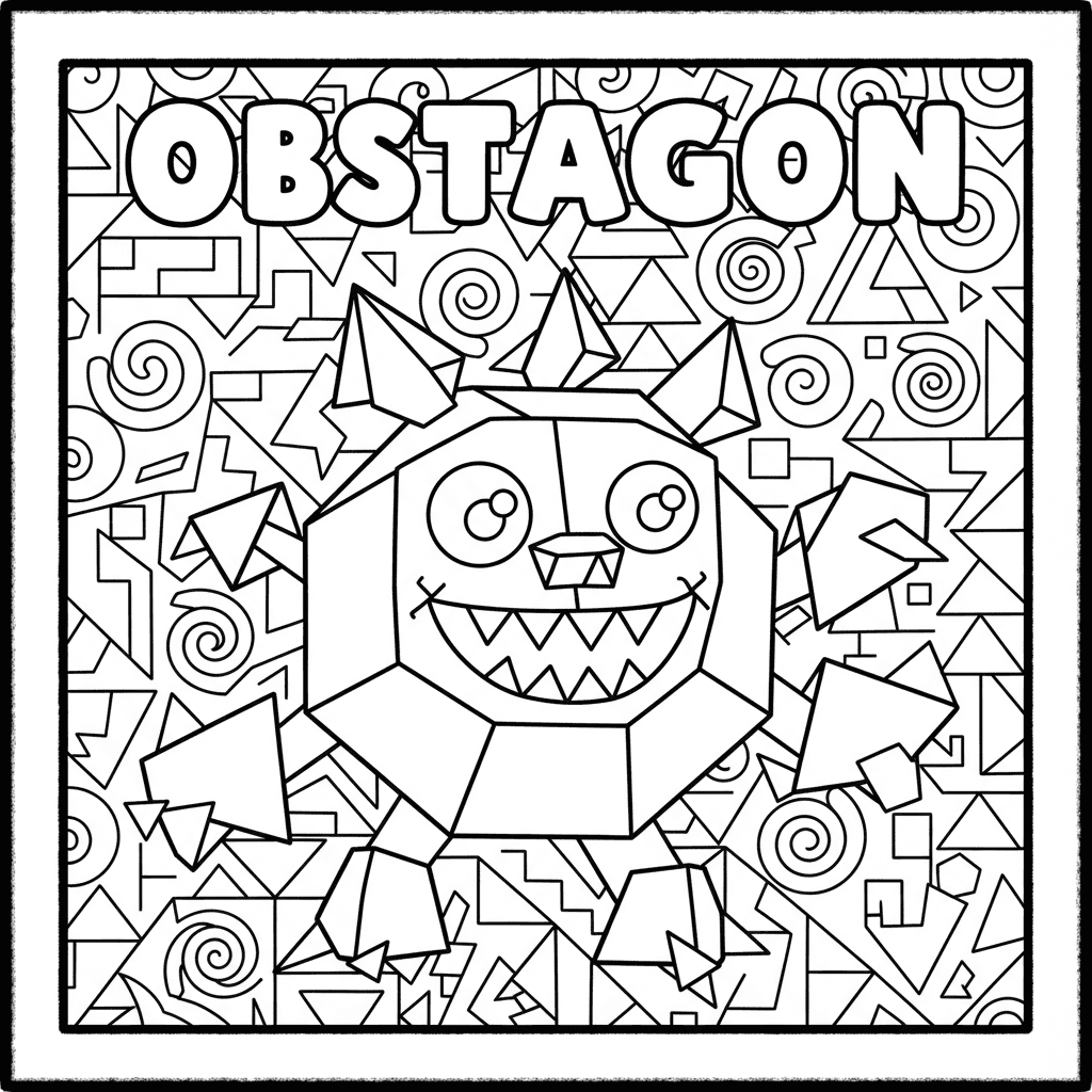 Obstagon coloring page