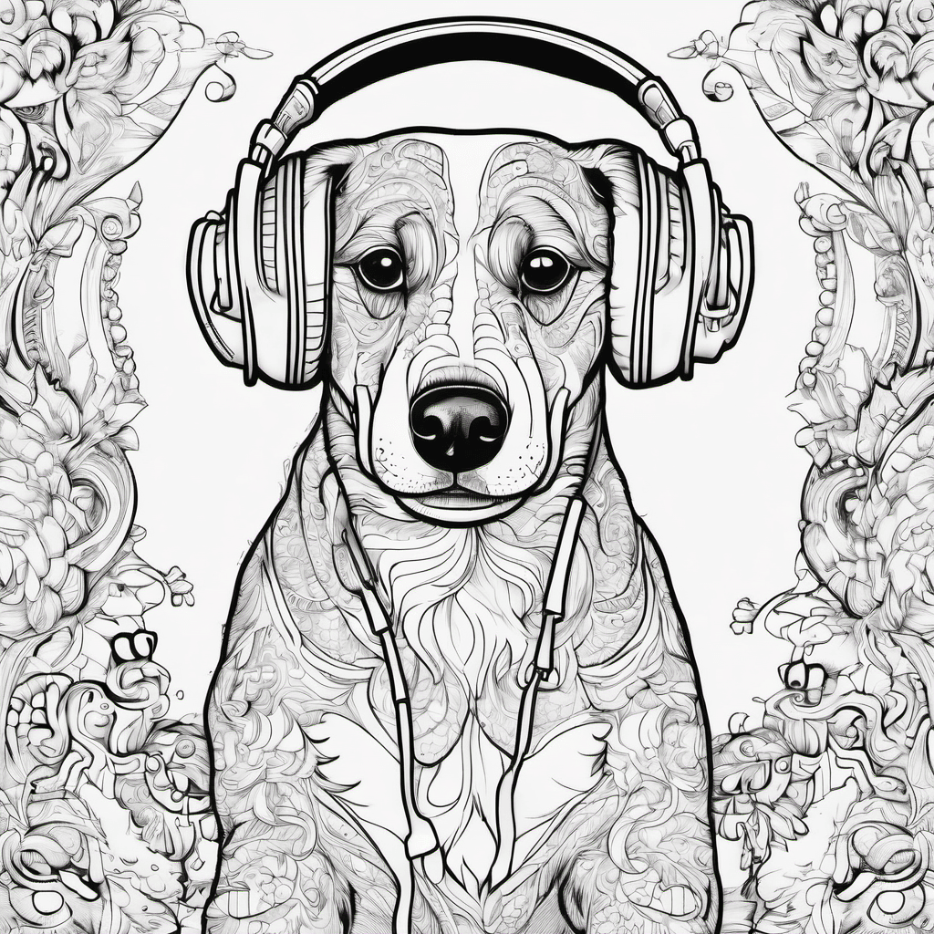 I want a dog wearing headphones