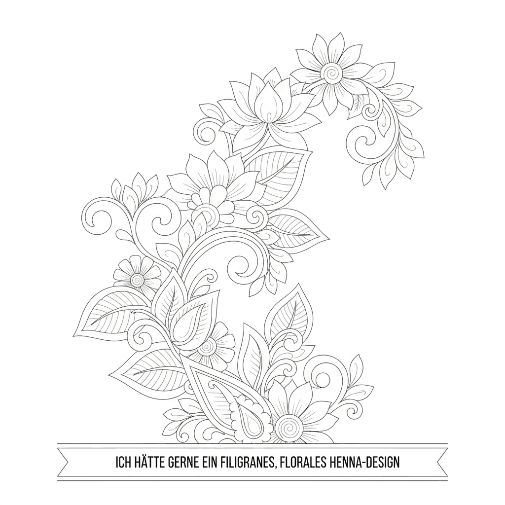 „Ich hätte gerne ein filigranes, florales Henna-Design wie auf der hand – schlic