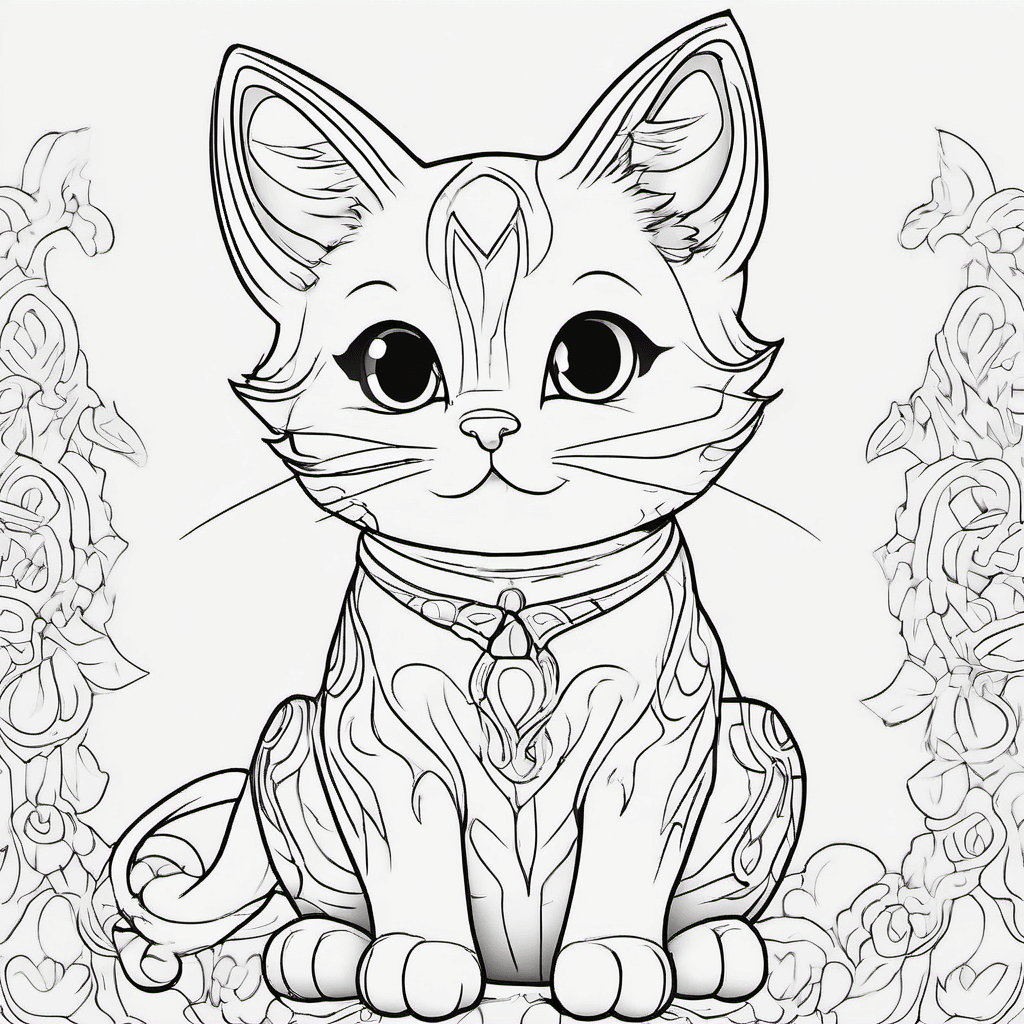 A cute anime cat