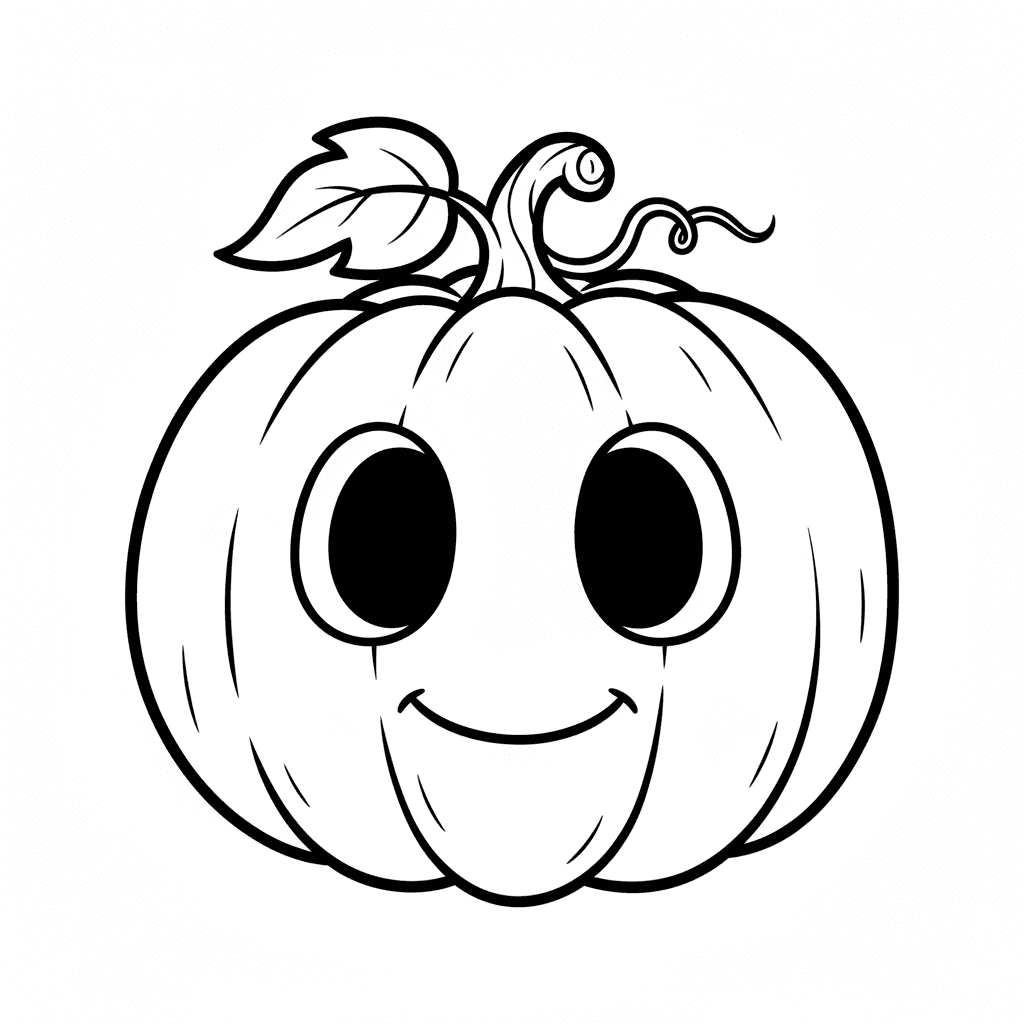Smiling jack-o-lantern with big eyes