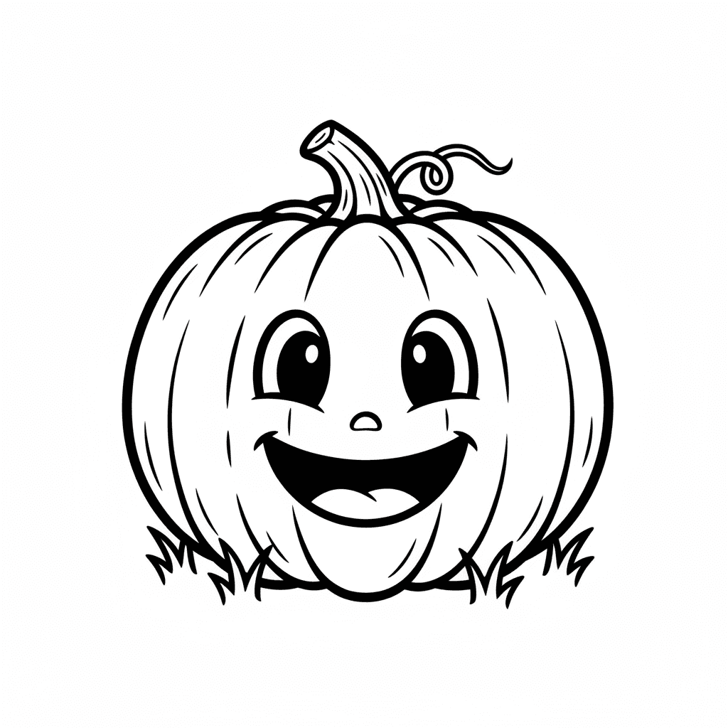 Basic pumpkin with a smiling face
