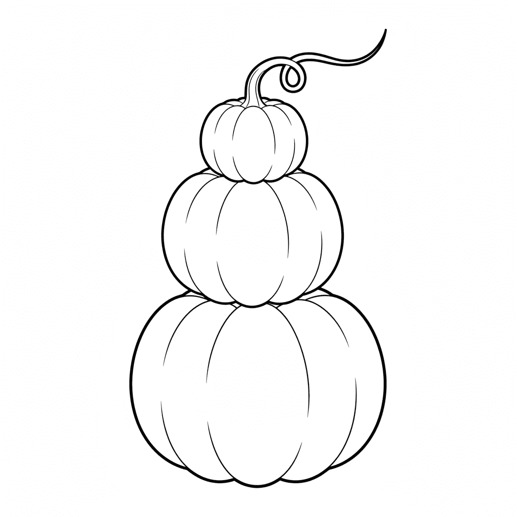 Blank pumpkin stack outline