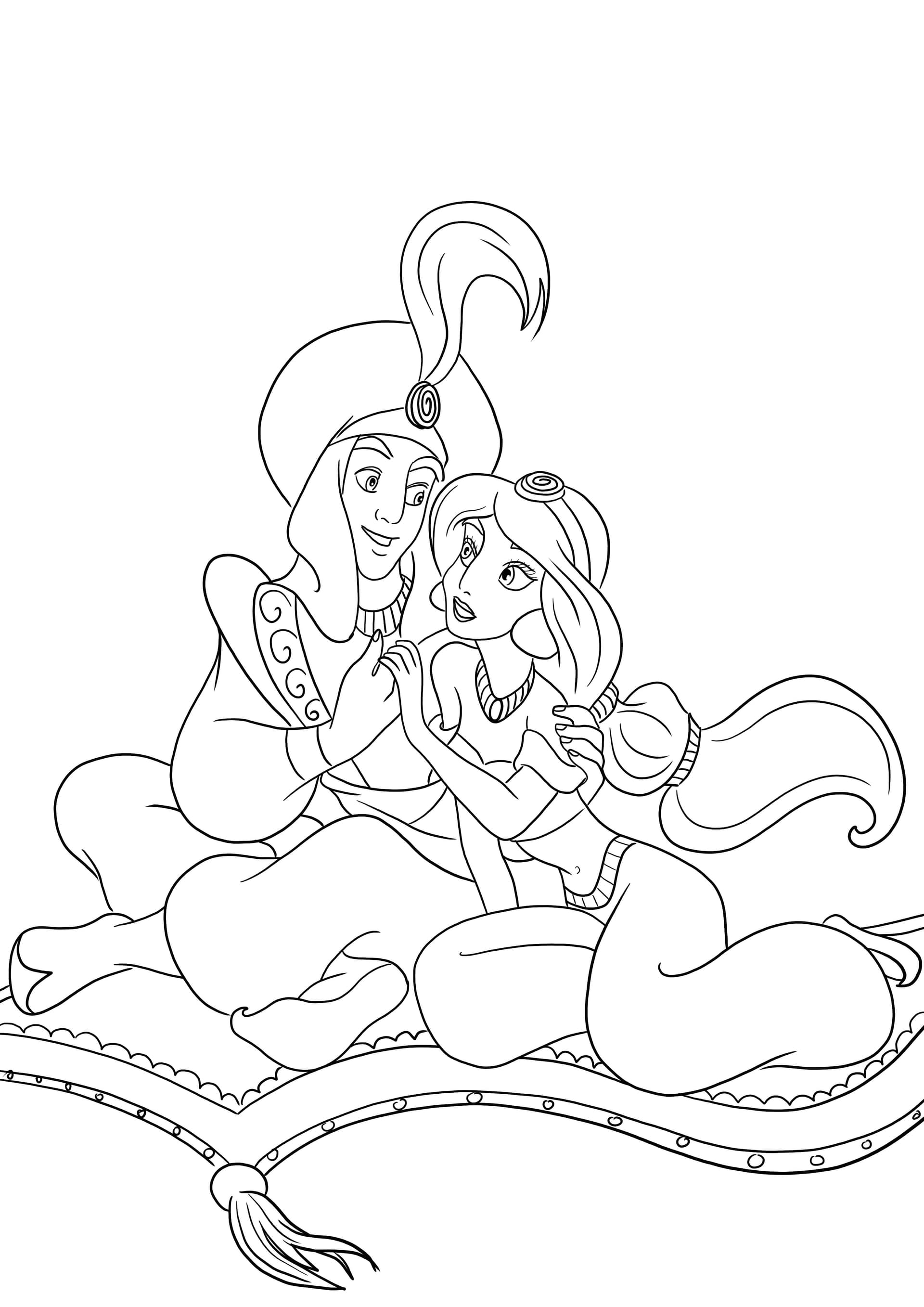 Aladdin and Jasmine in love