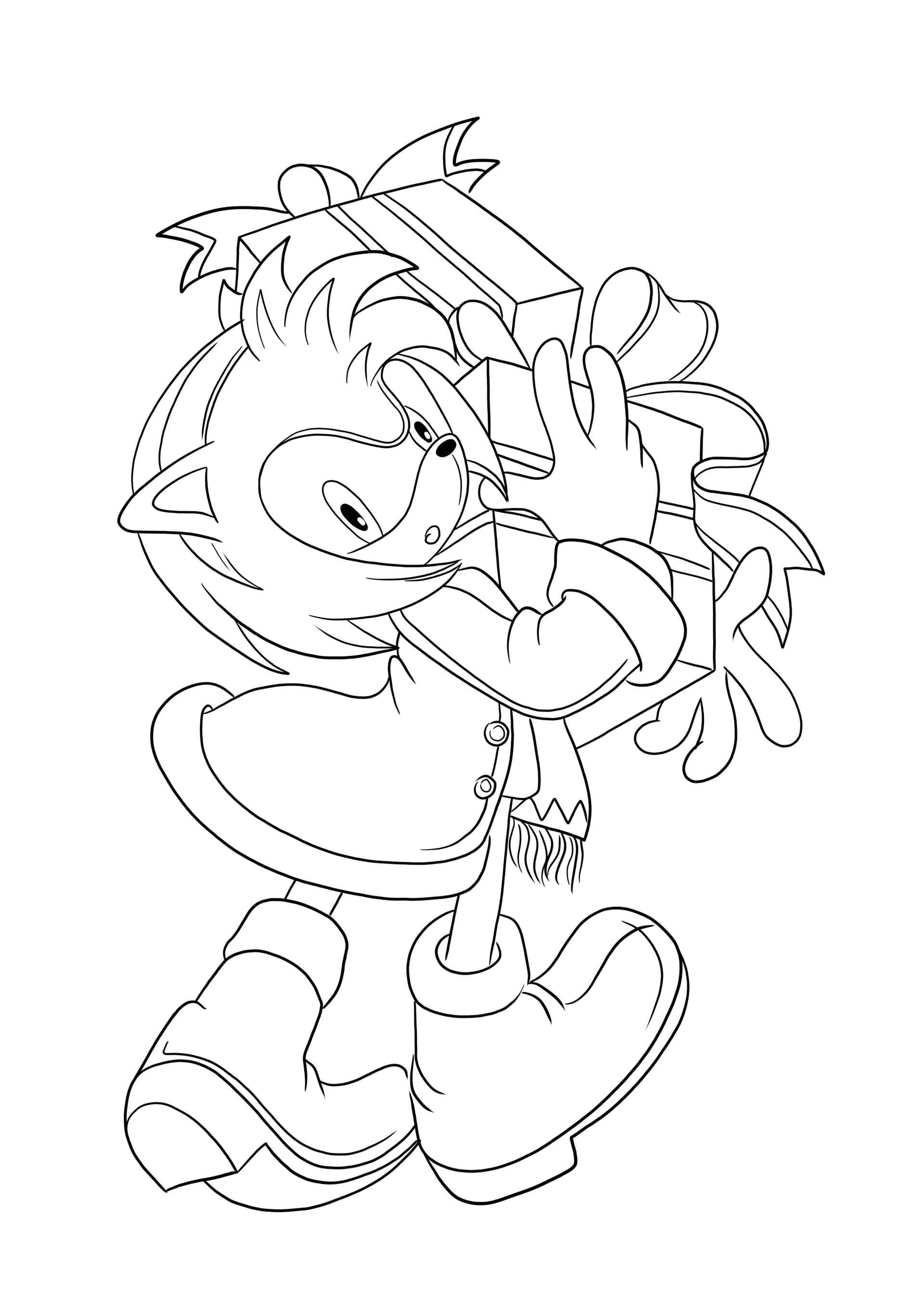 Amy Rose carrying gifts