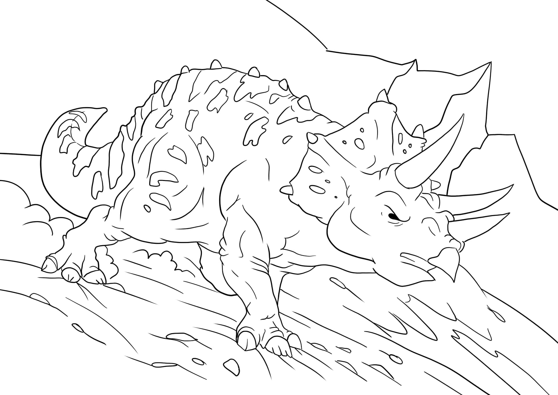 Angry triceratops
