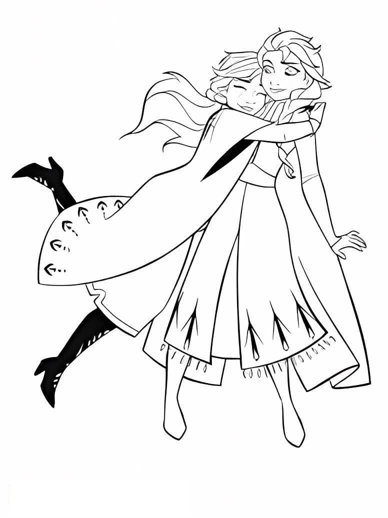 Anna Hugs Elsa