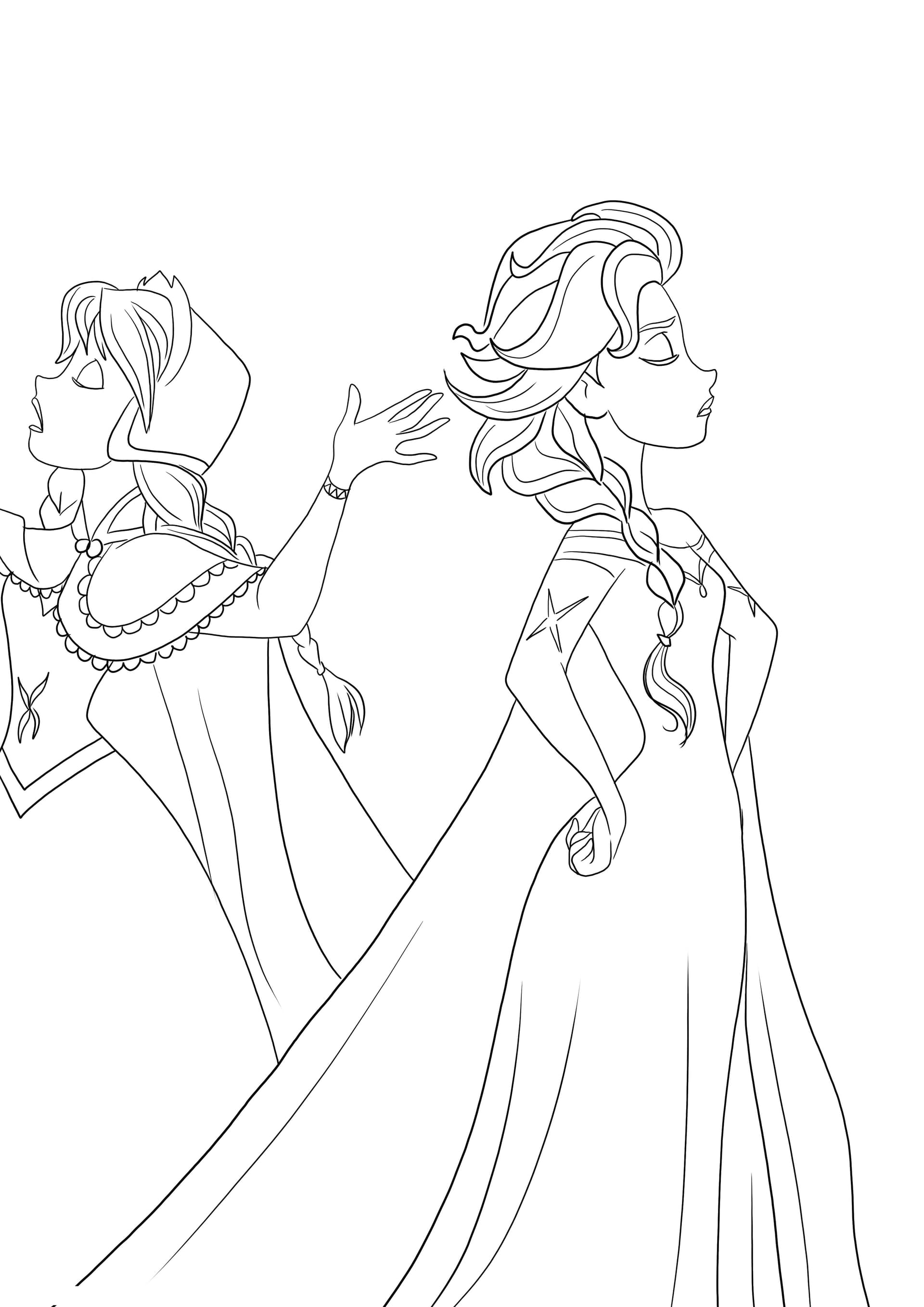 Anna and Elsa quarreling