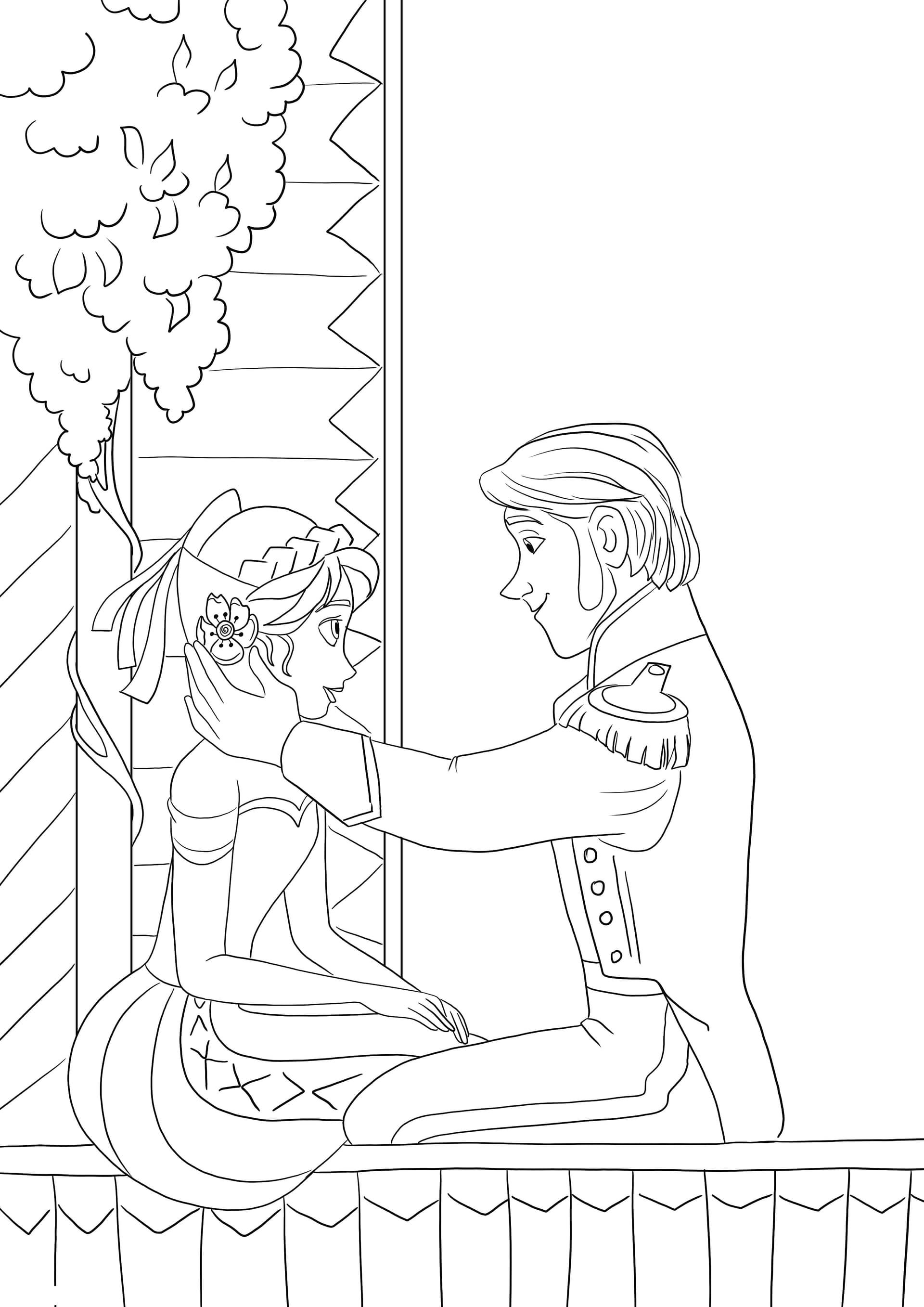 Anna falling in love with Hans