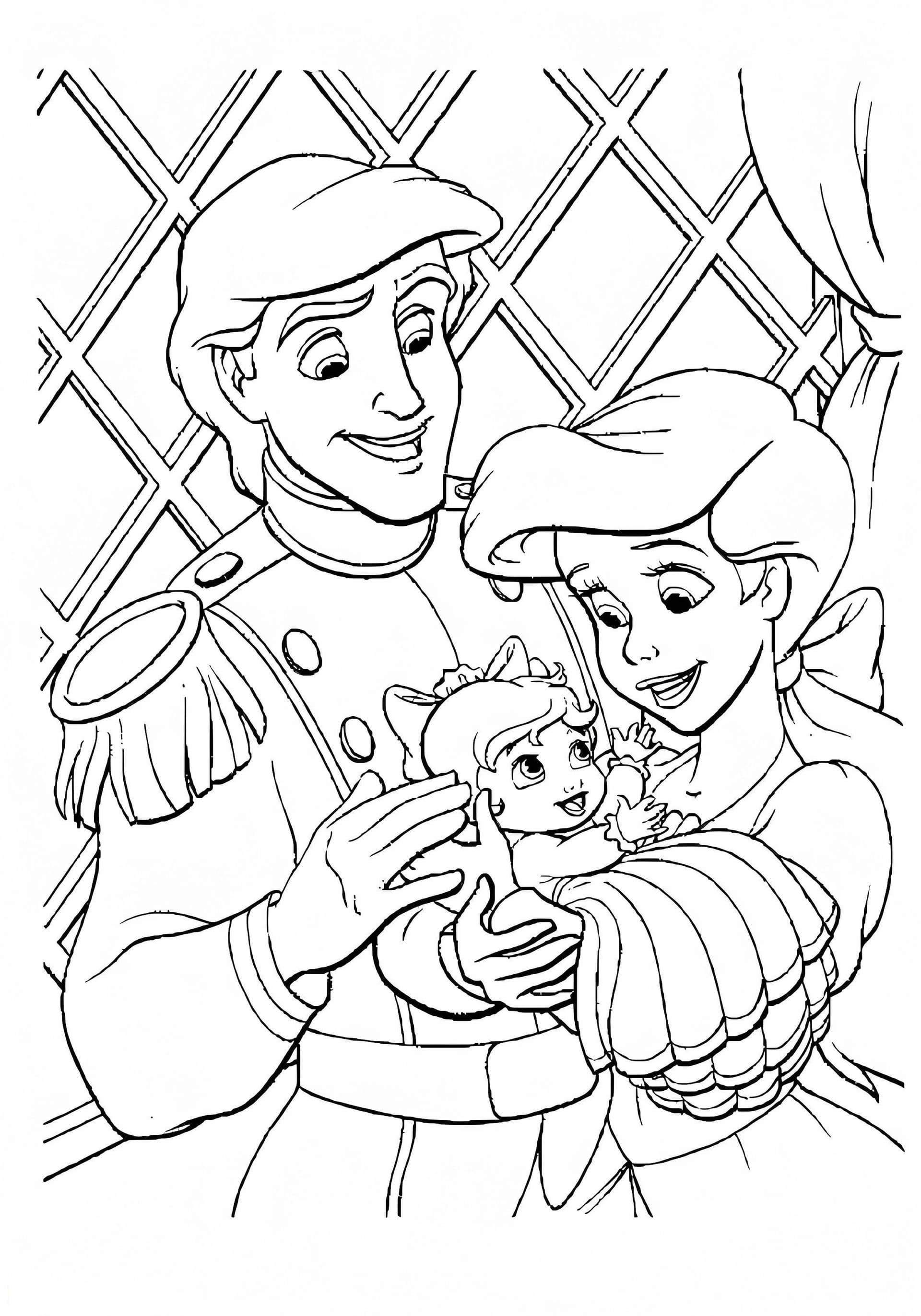 Ariel And Eric Holding The Baby