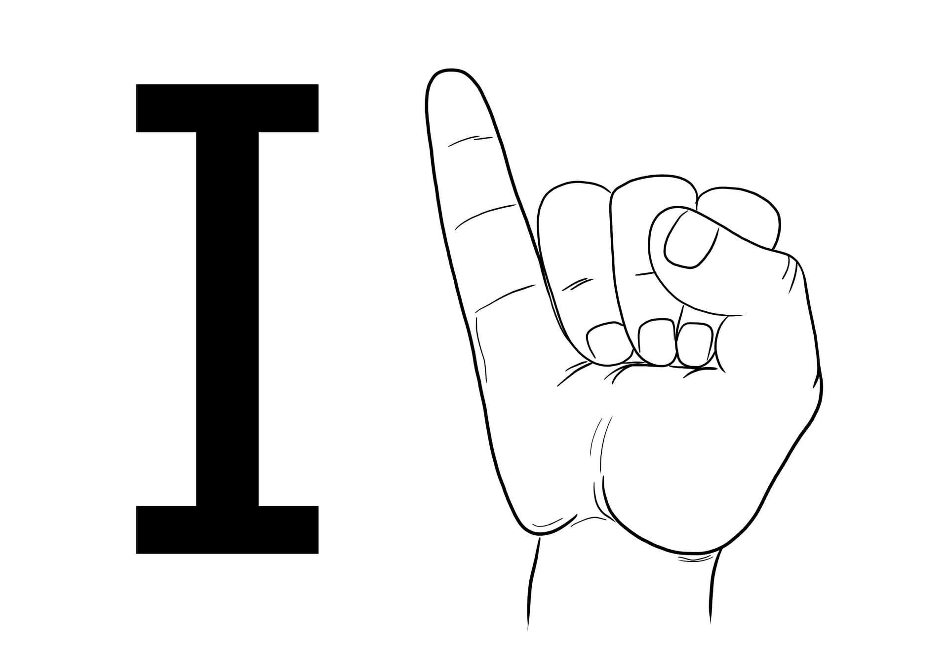 ASL Sign Language Letter I