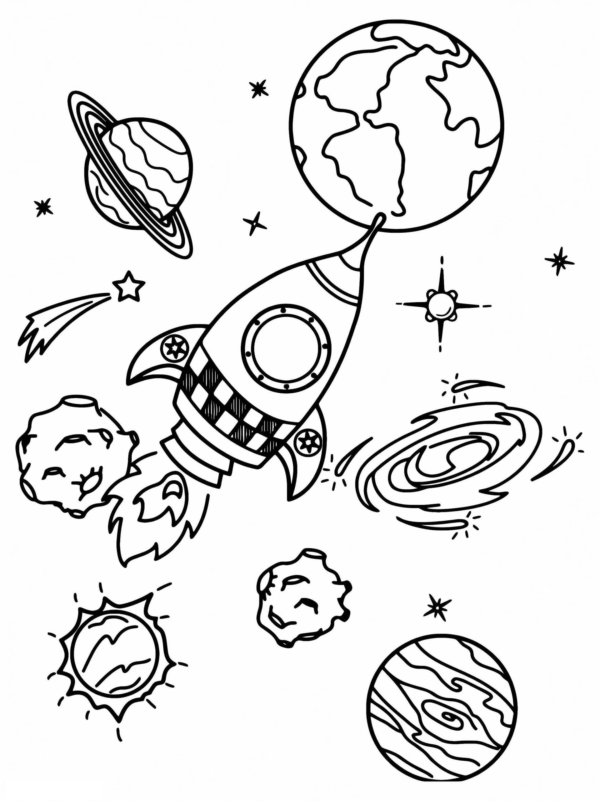 Awesome Rocket In Space