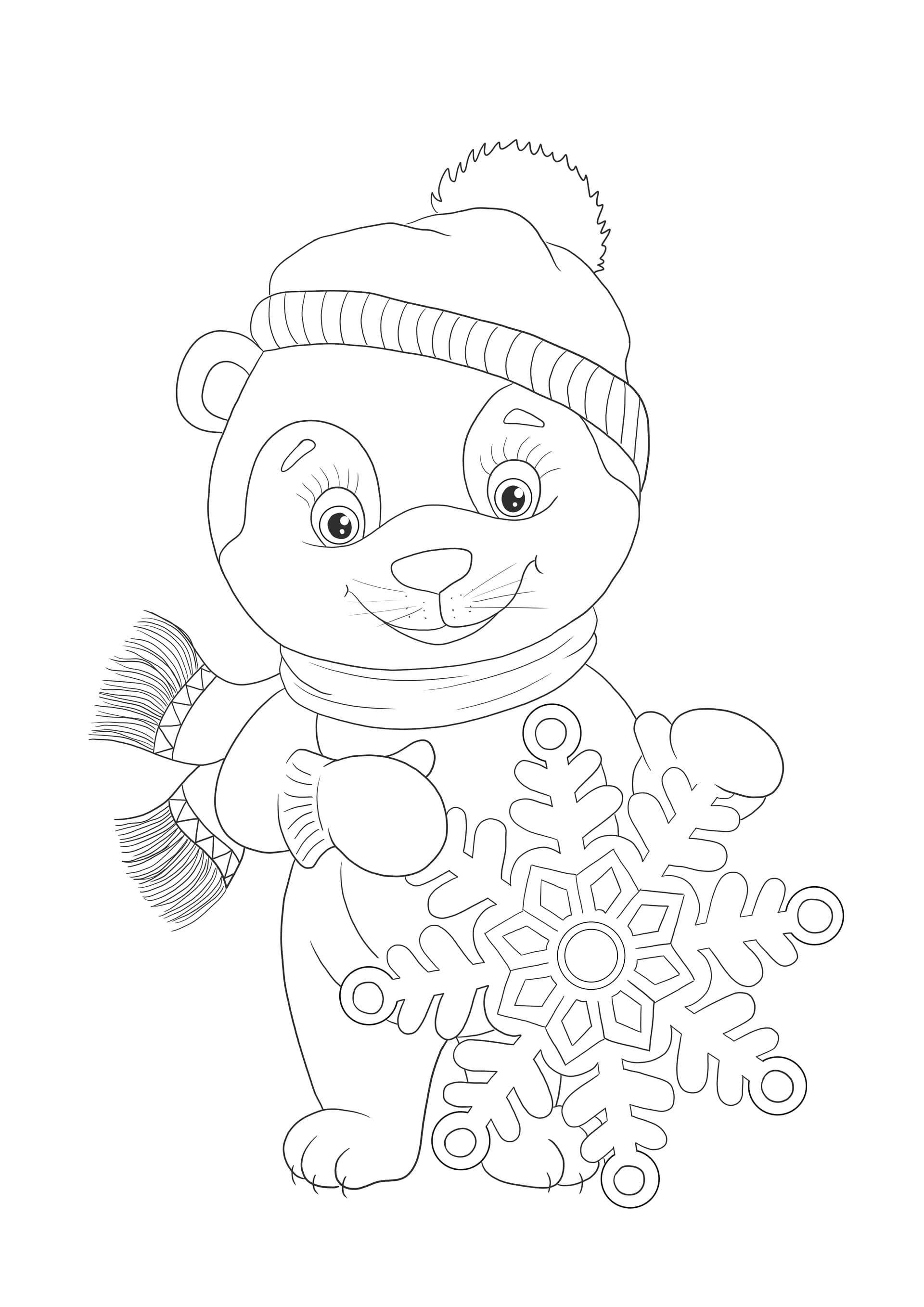 Bear and snowflake