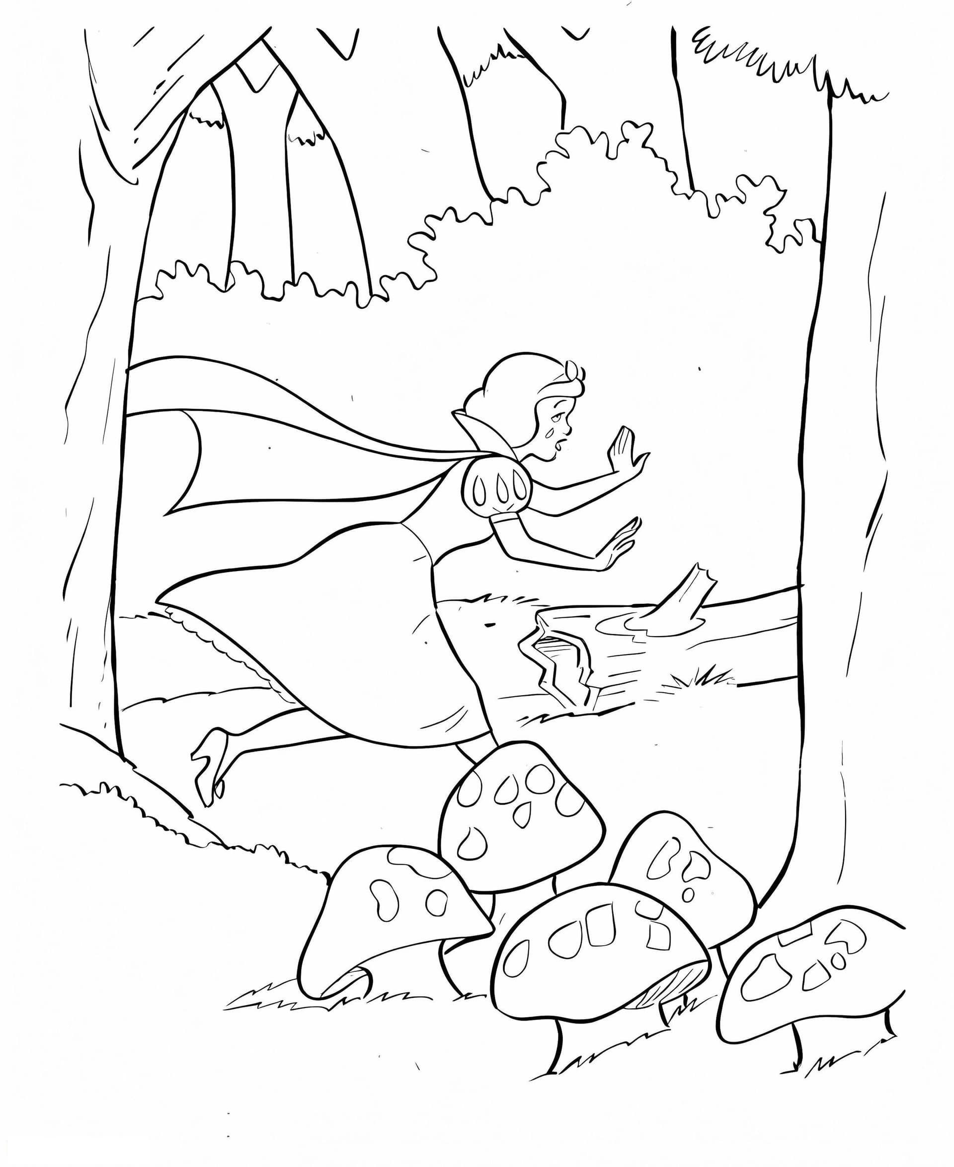 Snow White Running In The Jungle