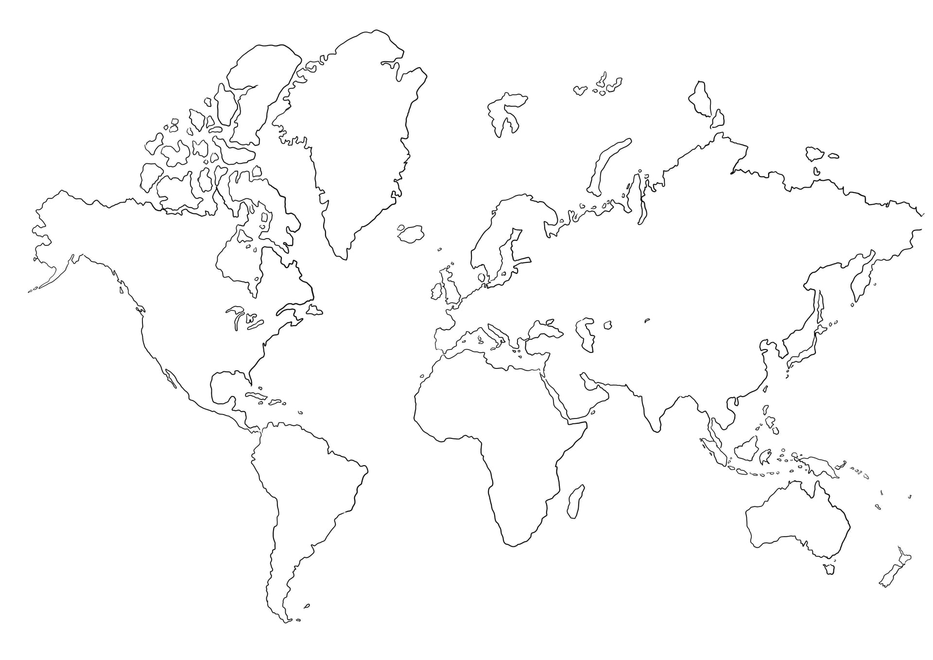 Blank Map of the World