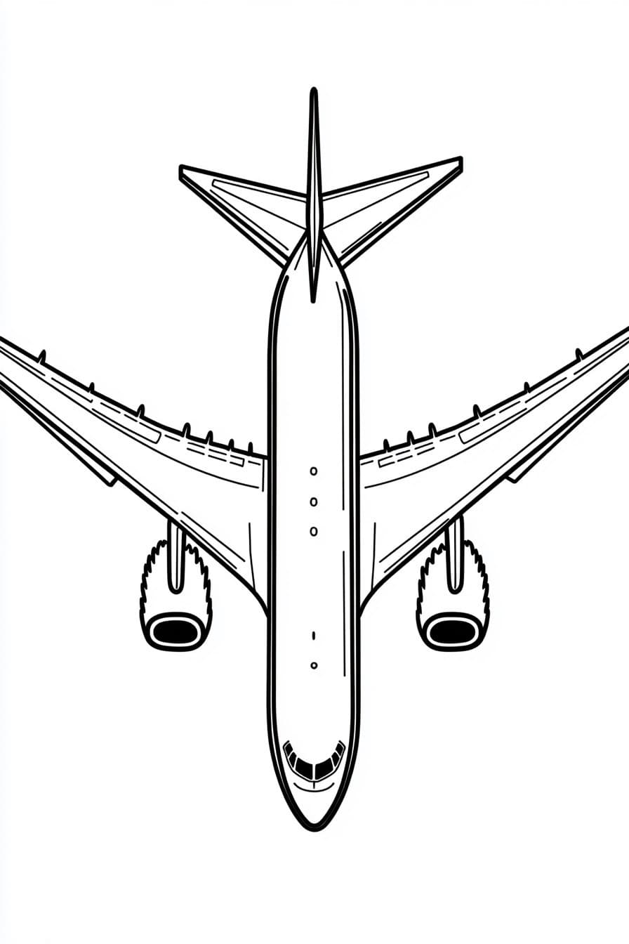 Boeing 787 coloring page