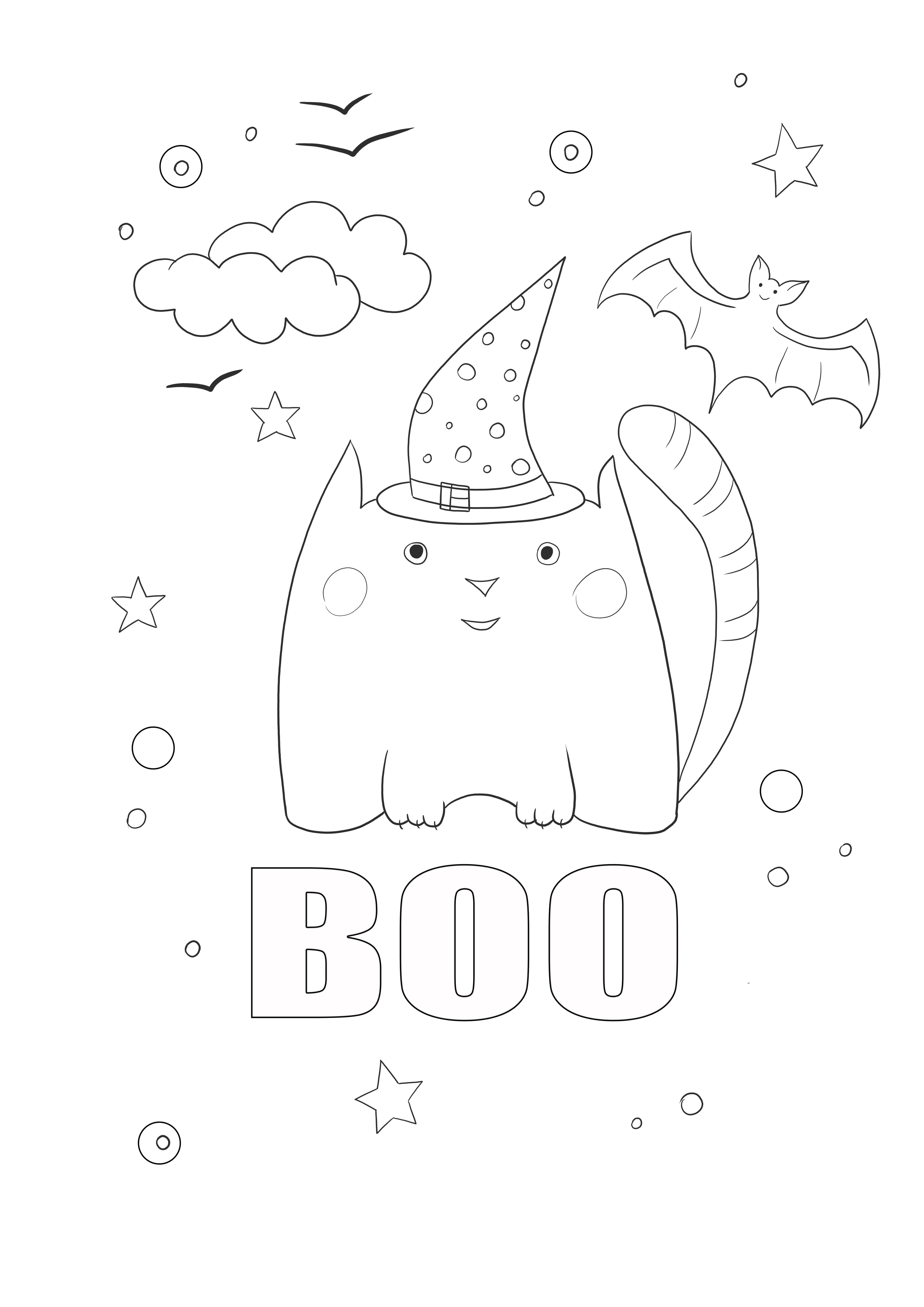 Boo cat and bats