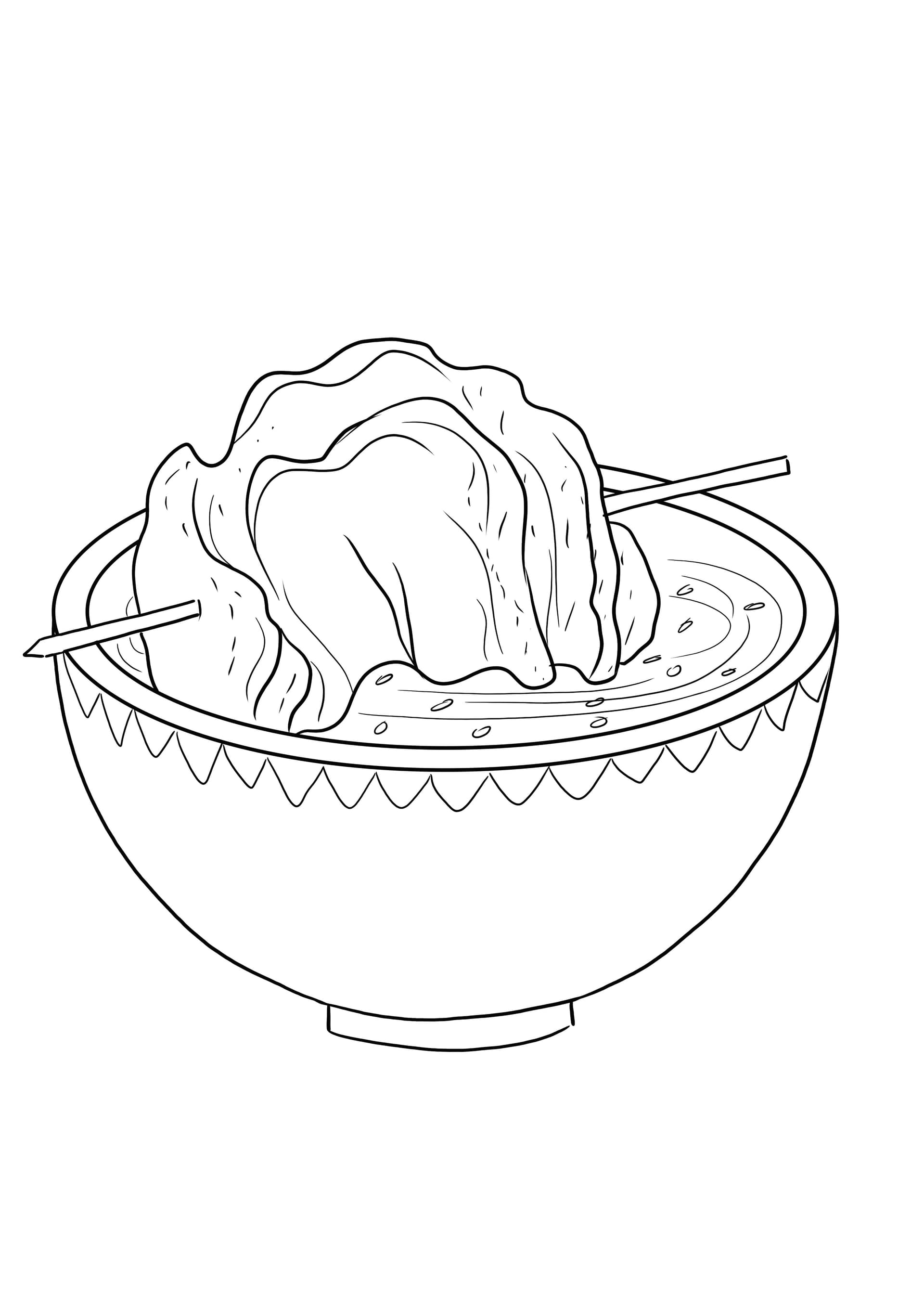 Bowl of Asian food