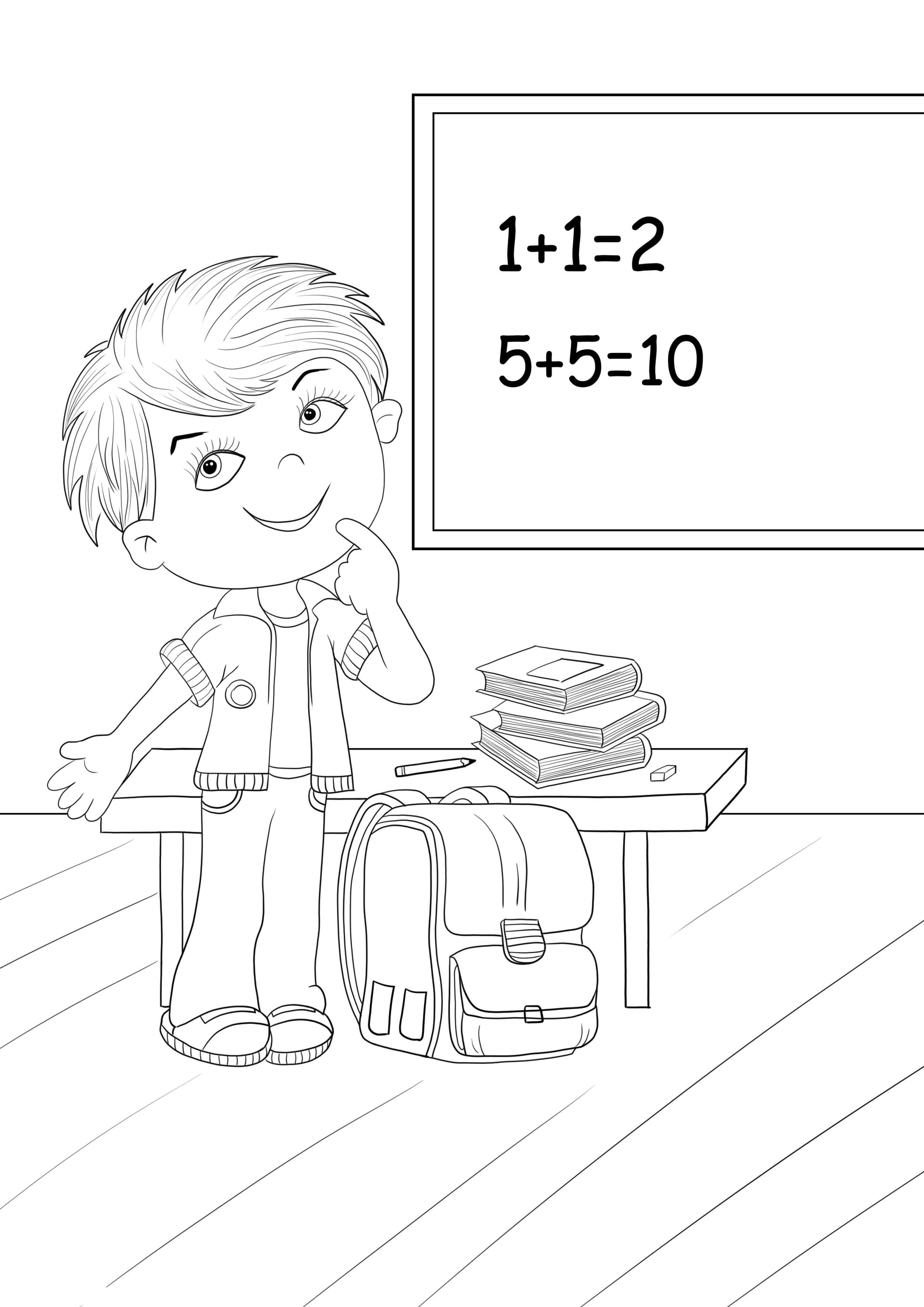 Boy thinking about problem-solving