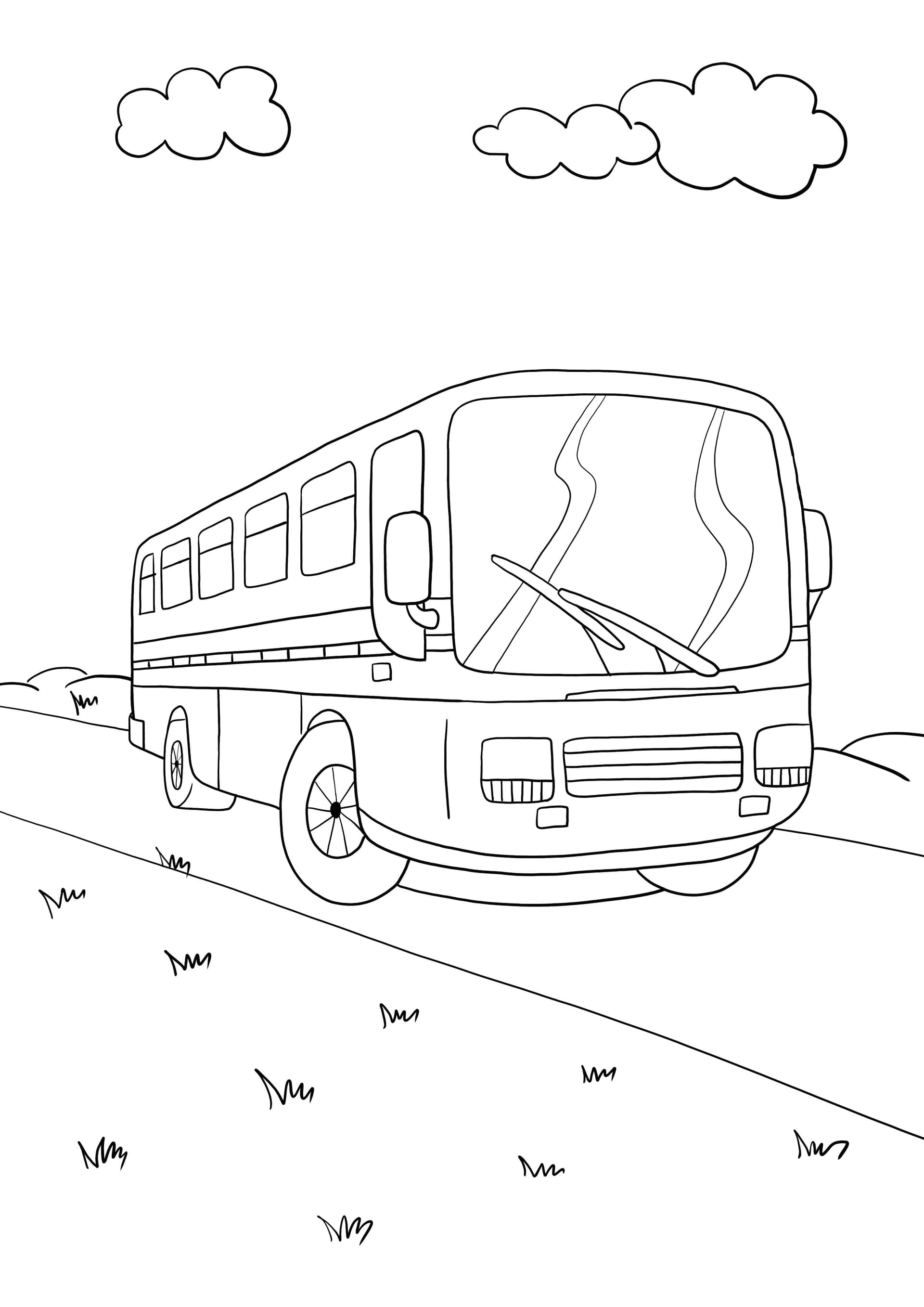bus on the road