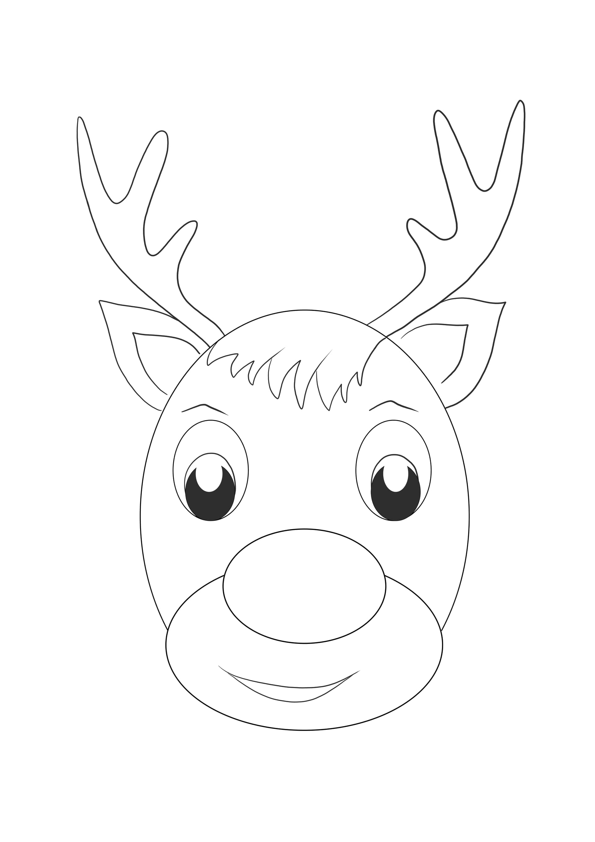 Christmas Reindeer Face