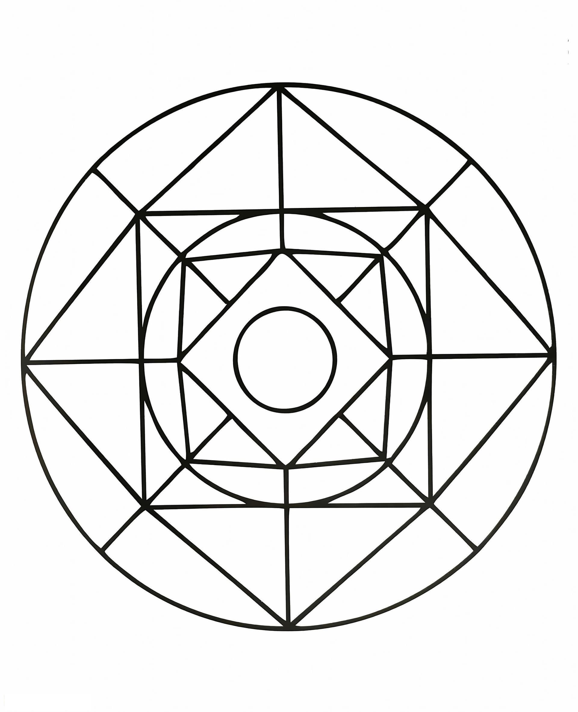Geometric Square And Circle