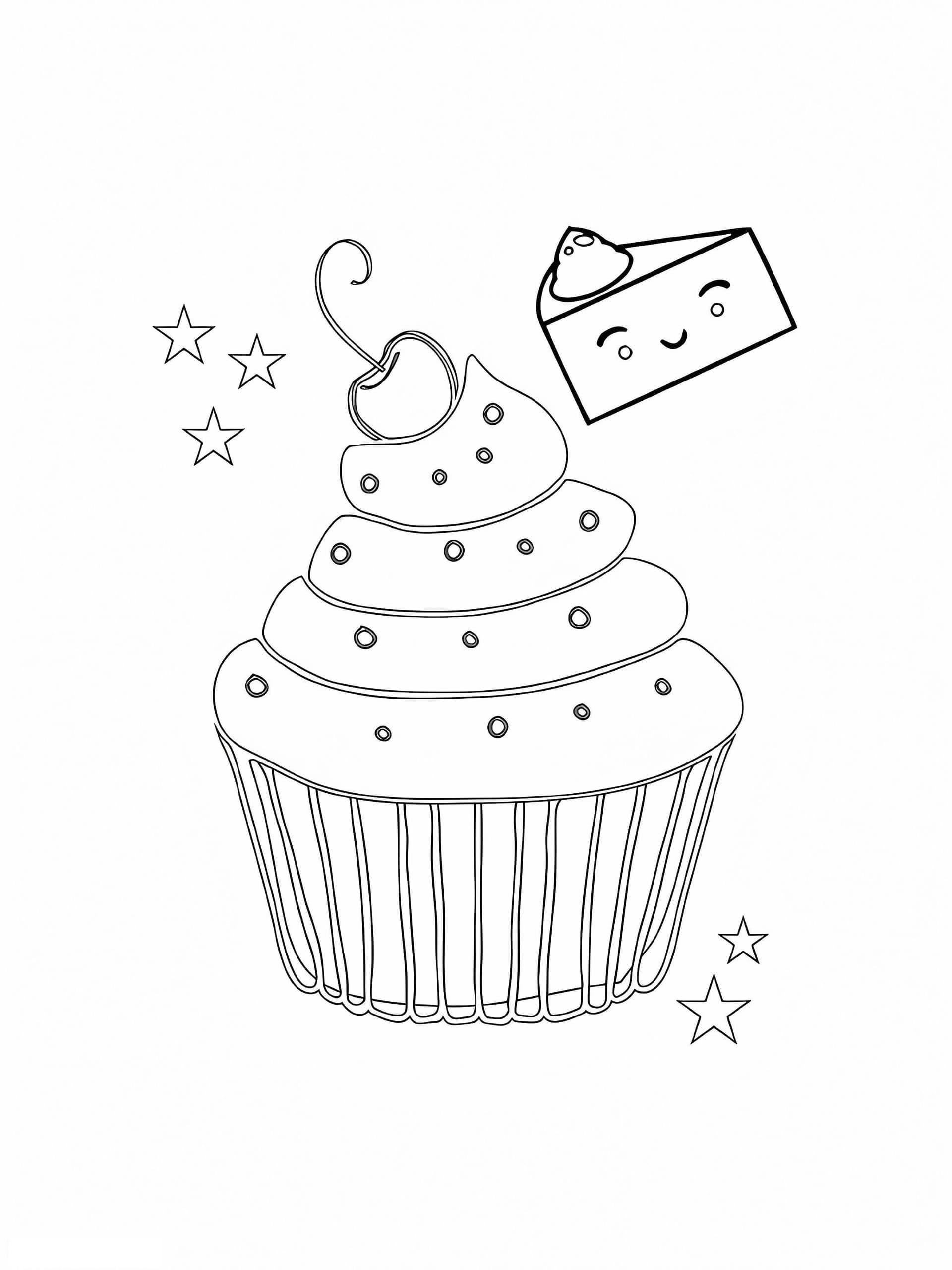 Cute Cupcake With Fruit