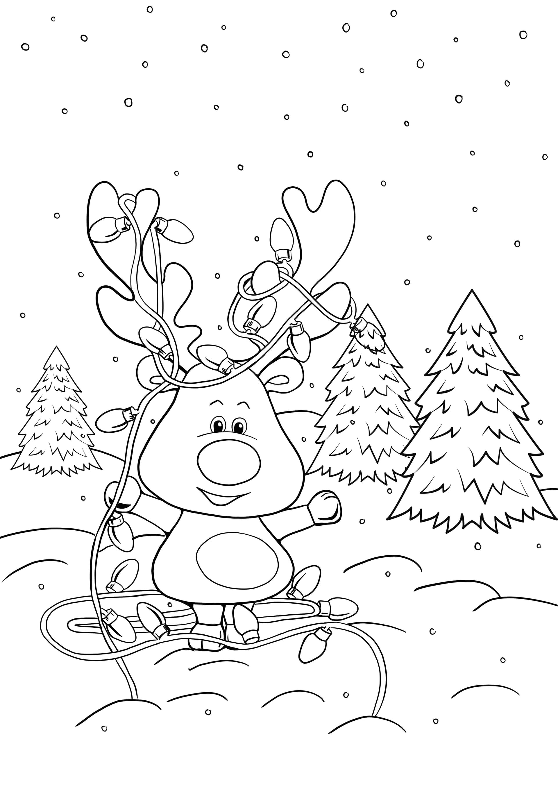 deer-Christmas lights