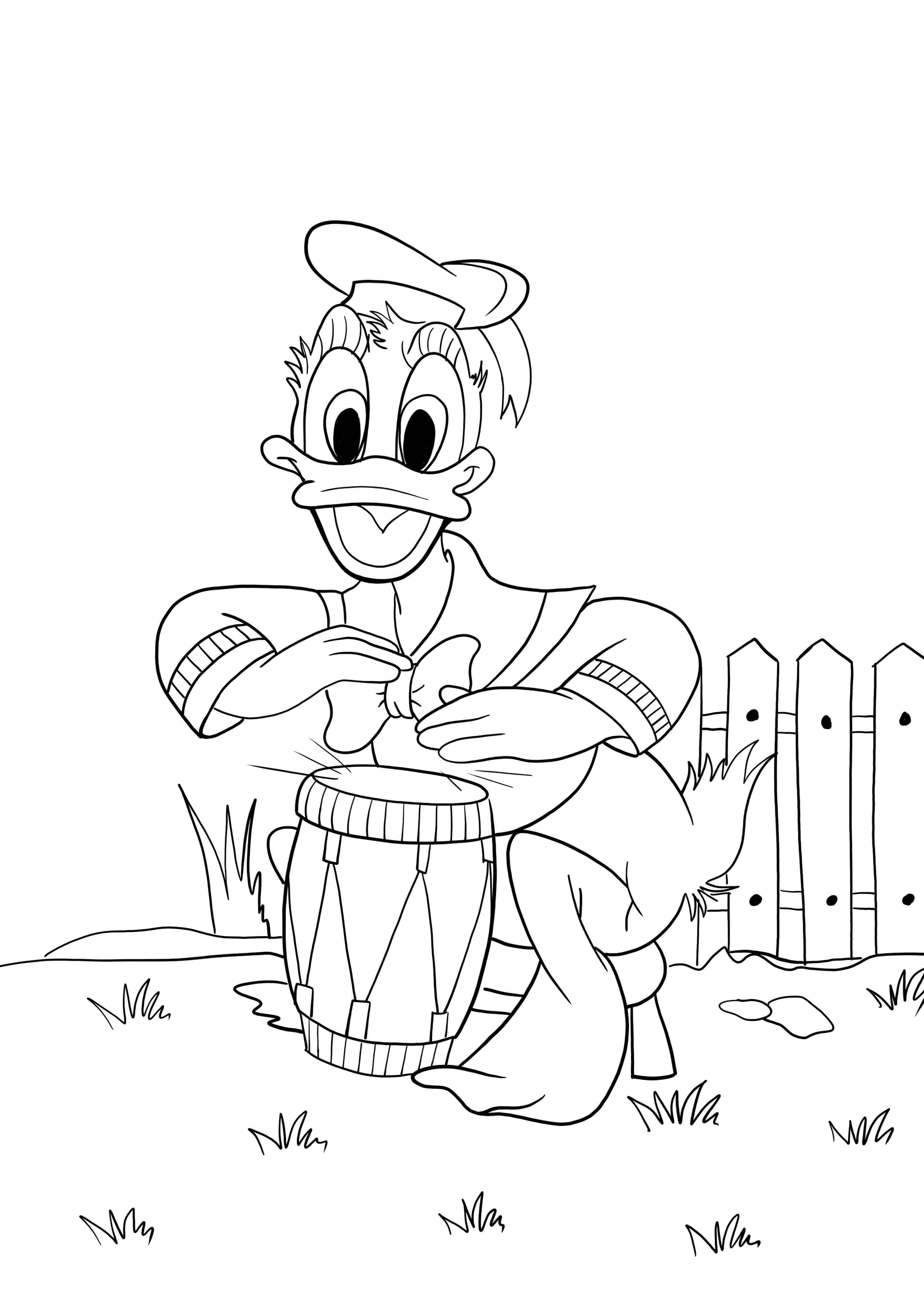 Donald playing drums