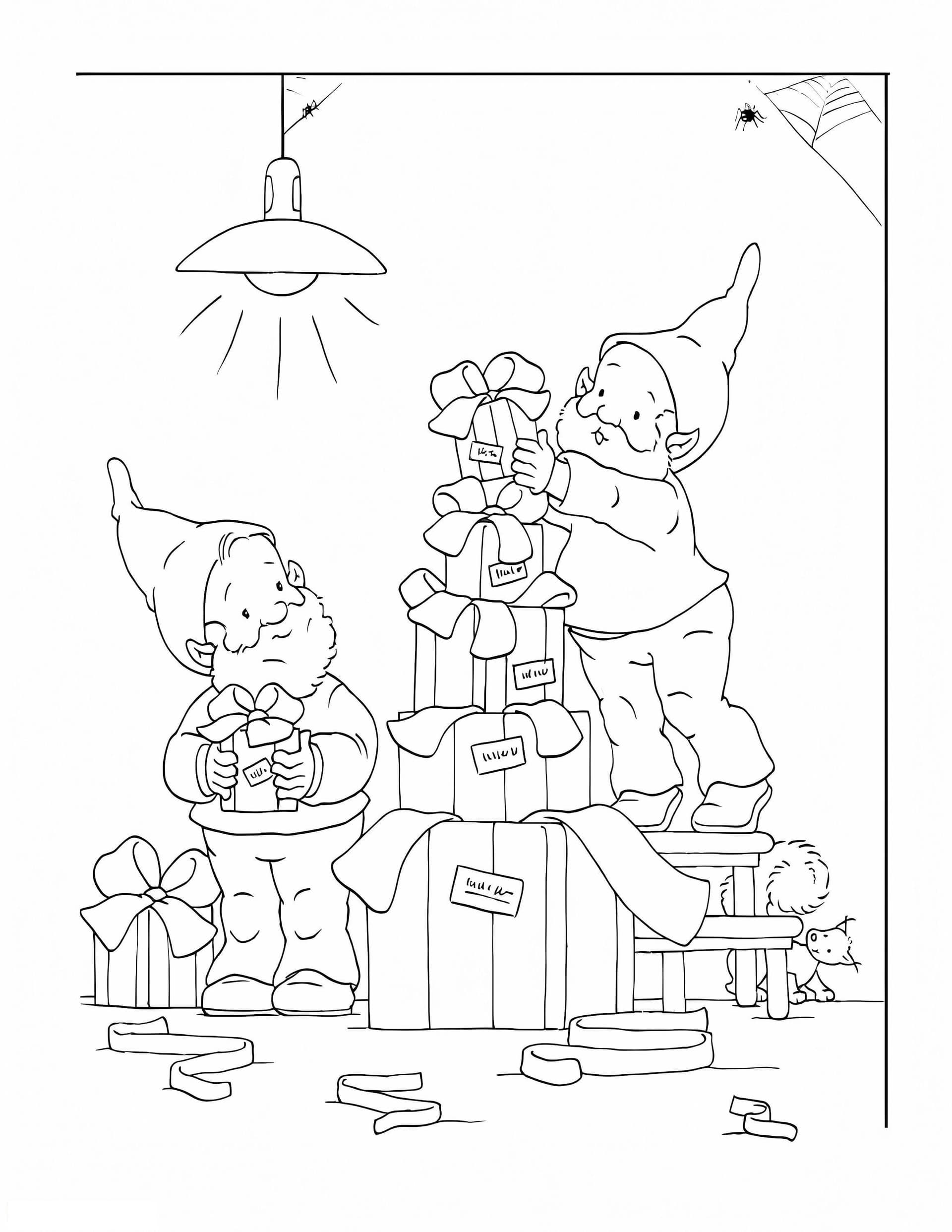 Dwarfs Help Santa