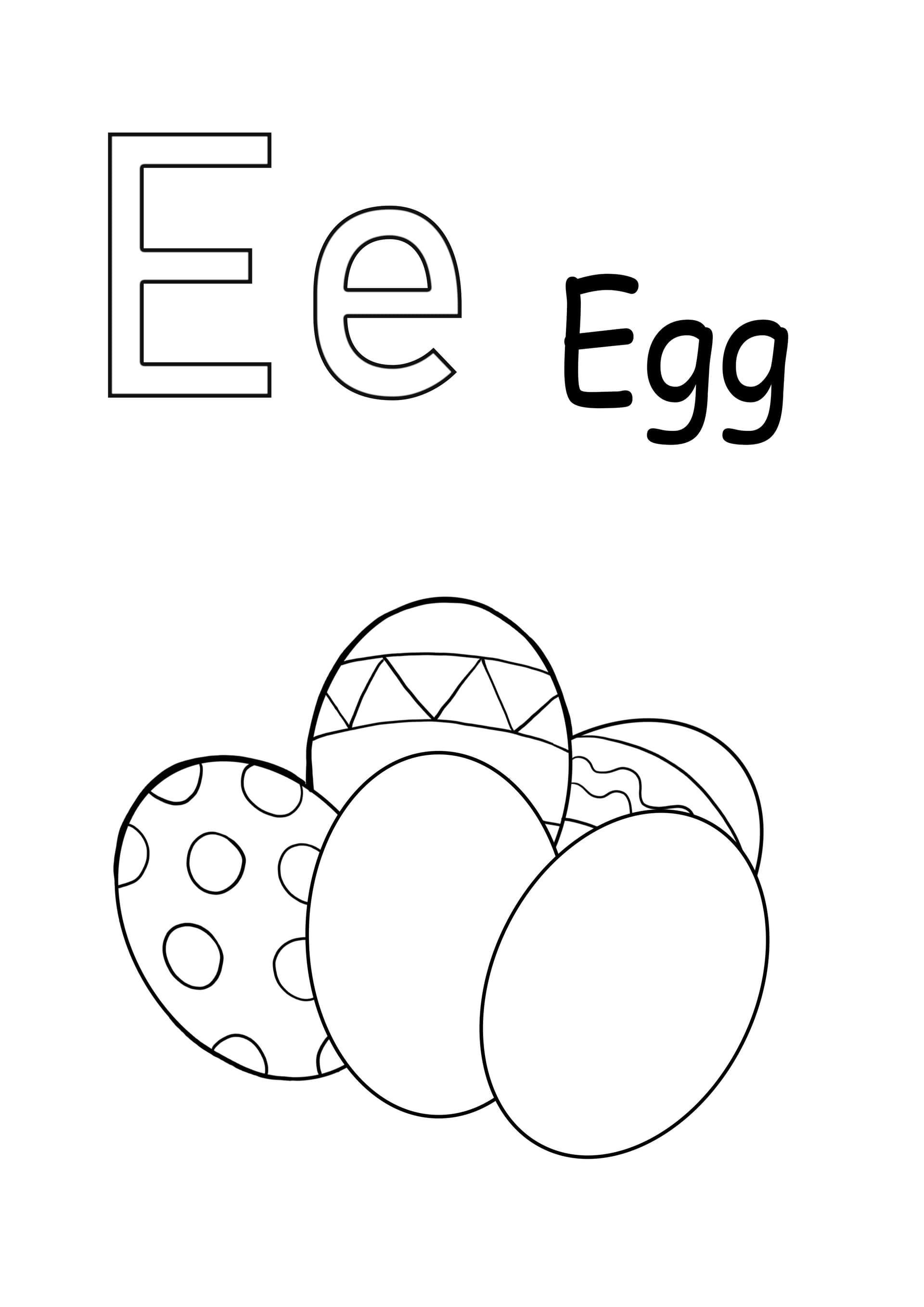 Letter E is for egg