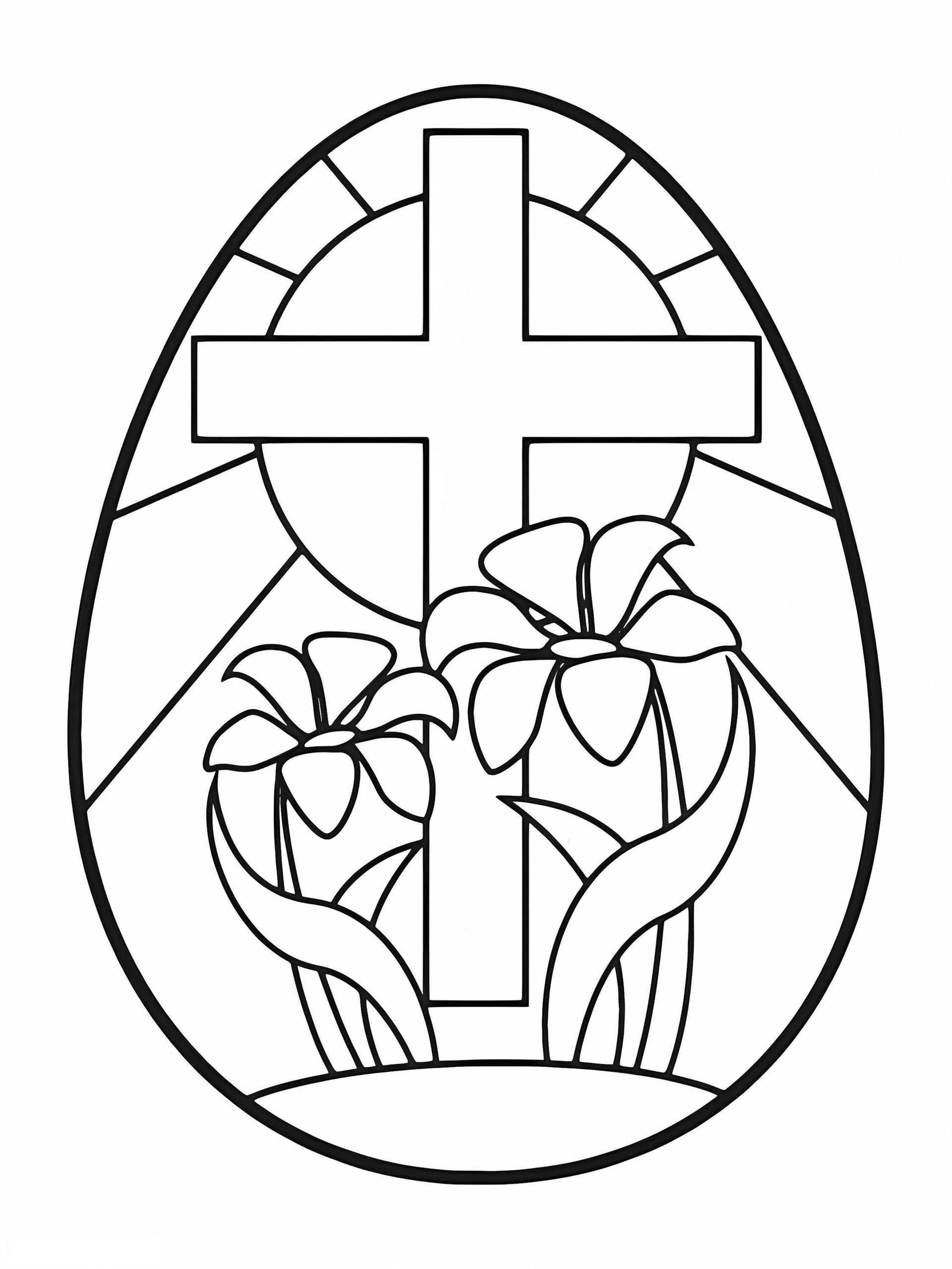 Easter Cross With Flowers
