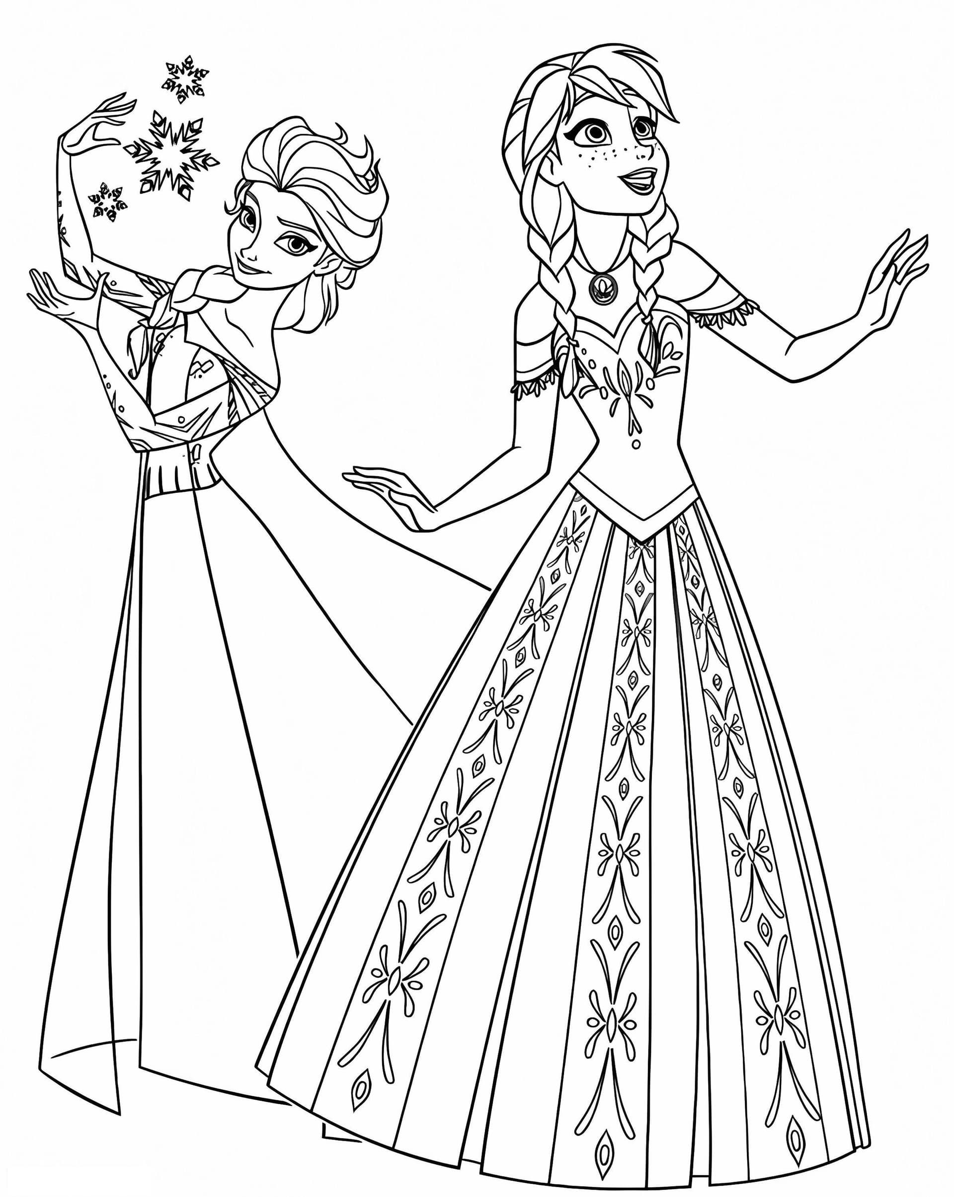Elsa Anna Dancing And Singing