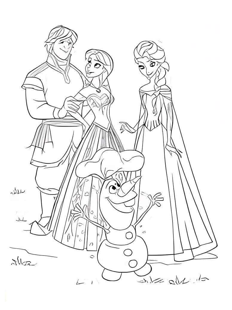 Elsa And Anna Olaf