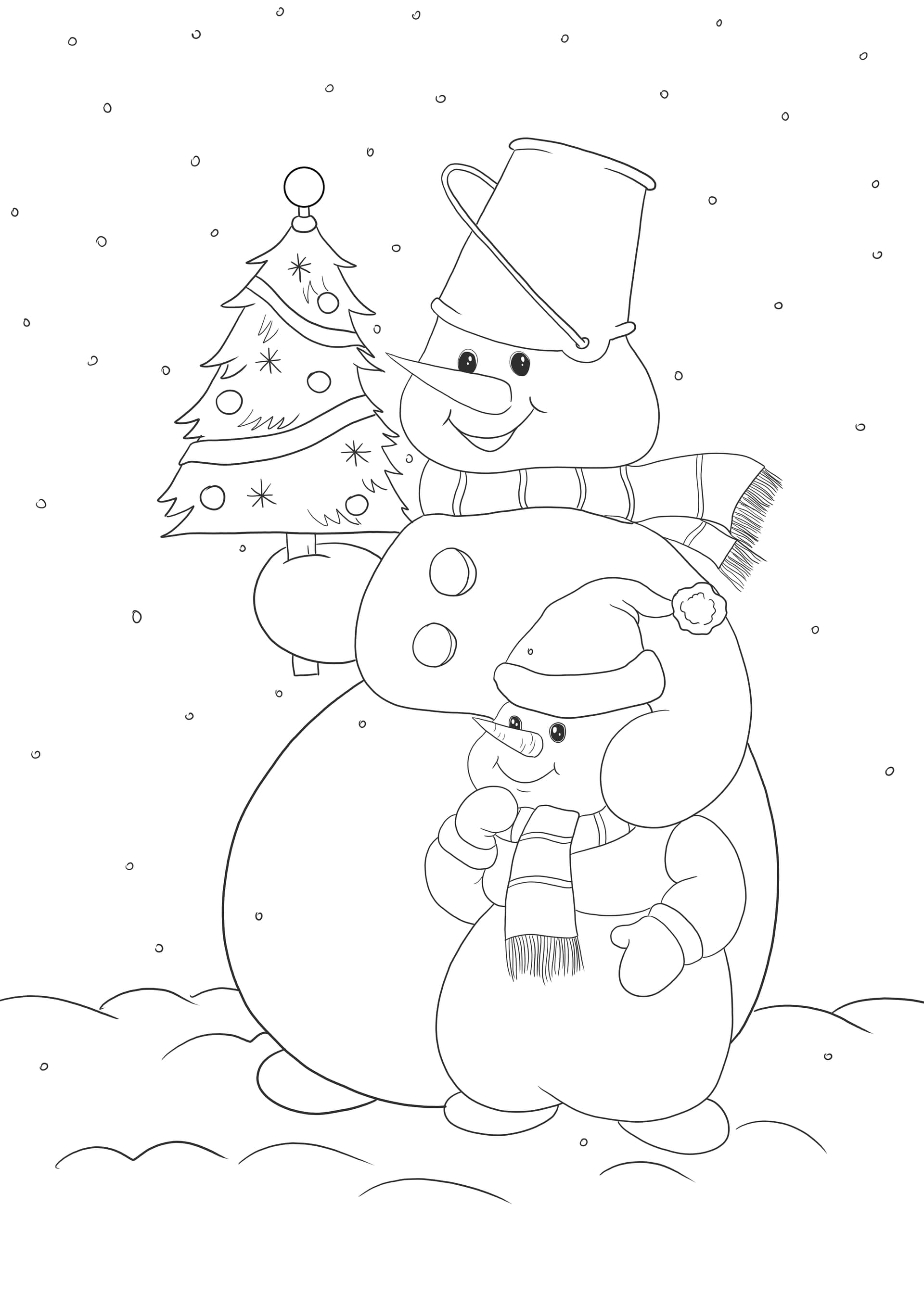Snowmen father and son