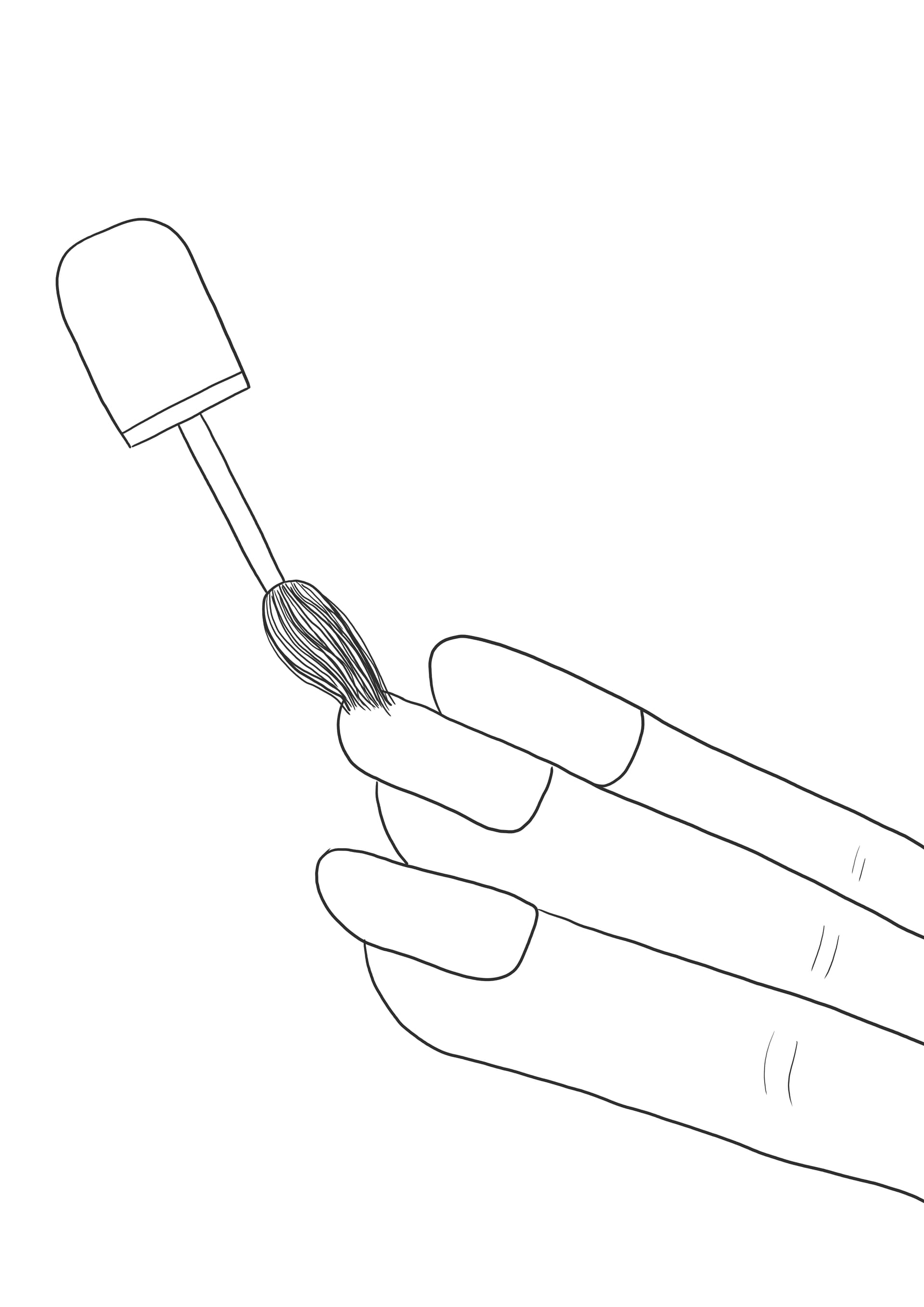 Fingers and nails polishing