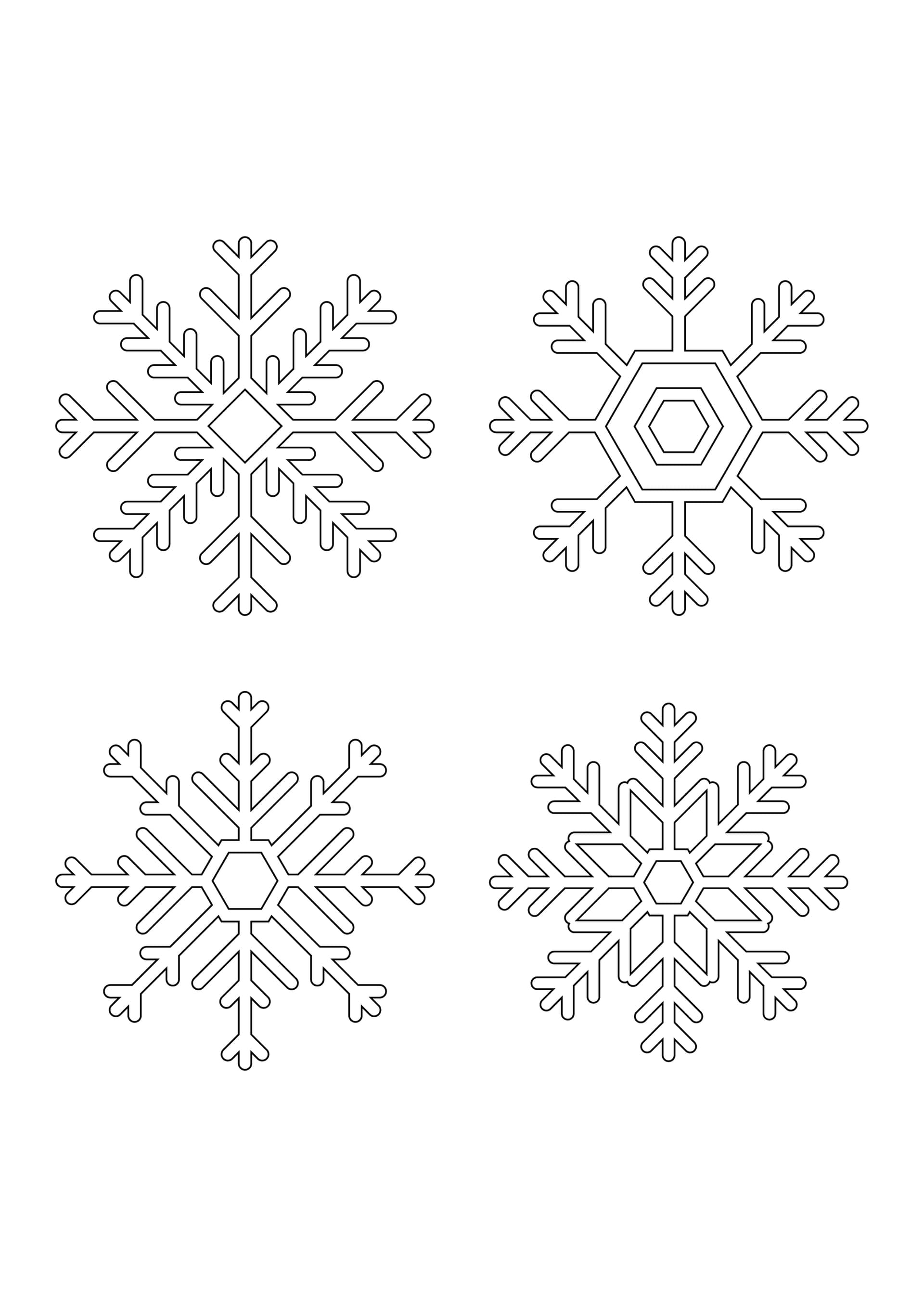 Four flakes template