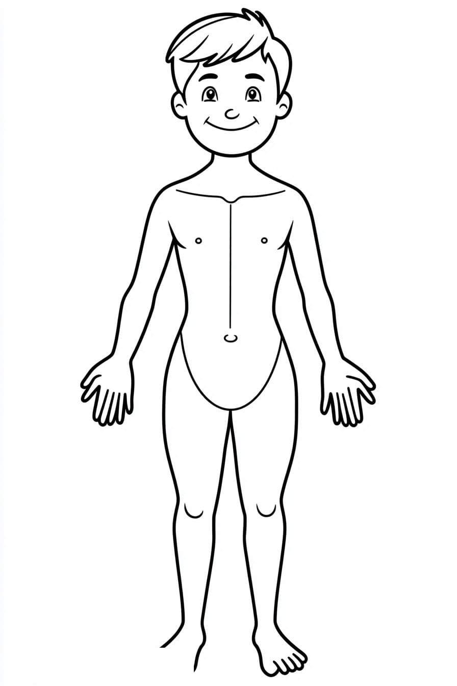 Full body coloring sheet