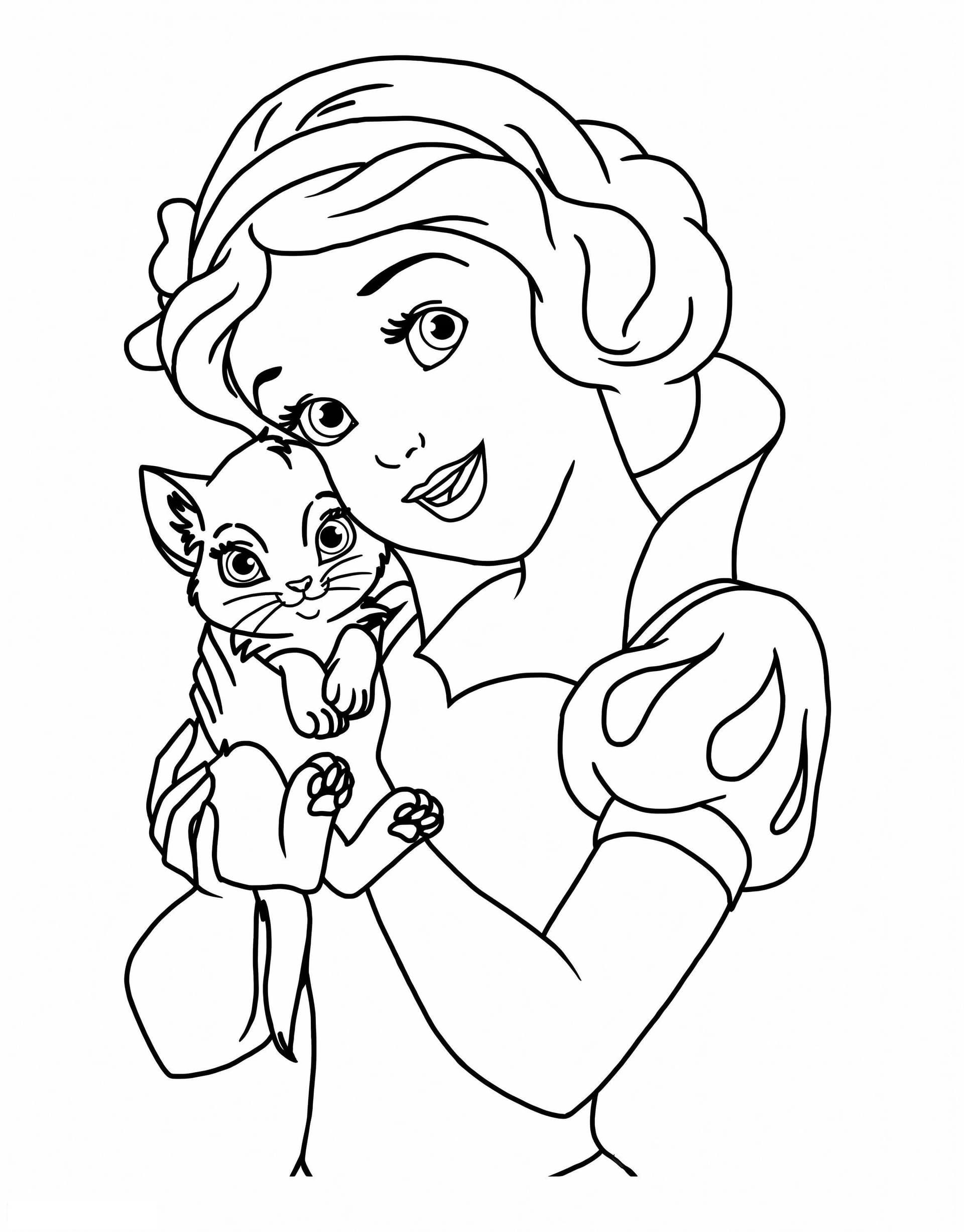 Snow White Exploring Cat