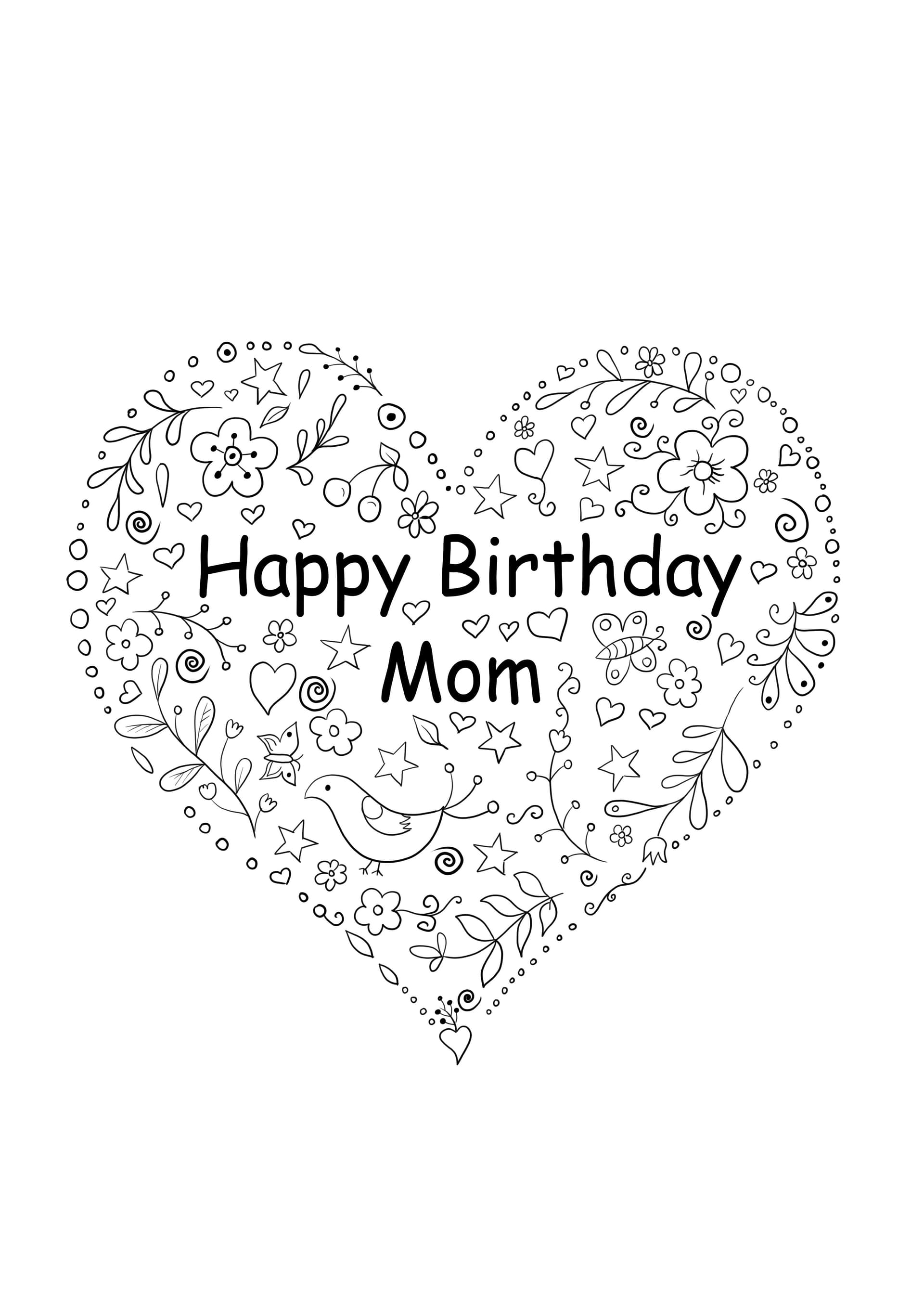 Heart shape card for mom