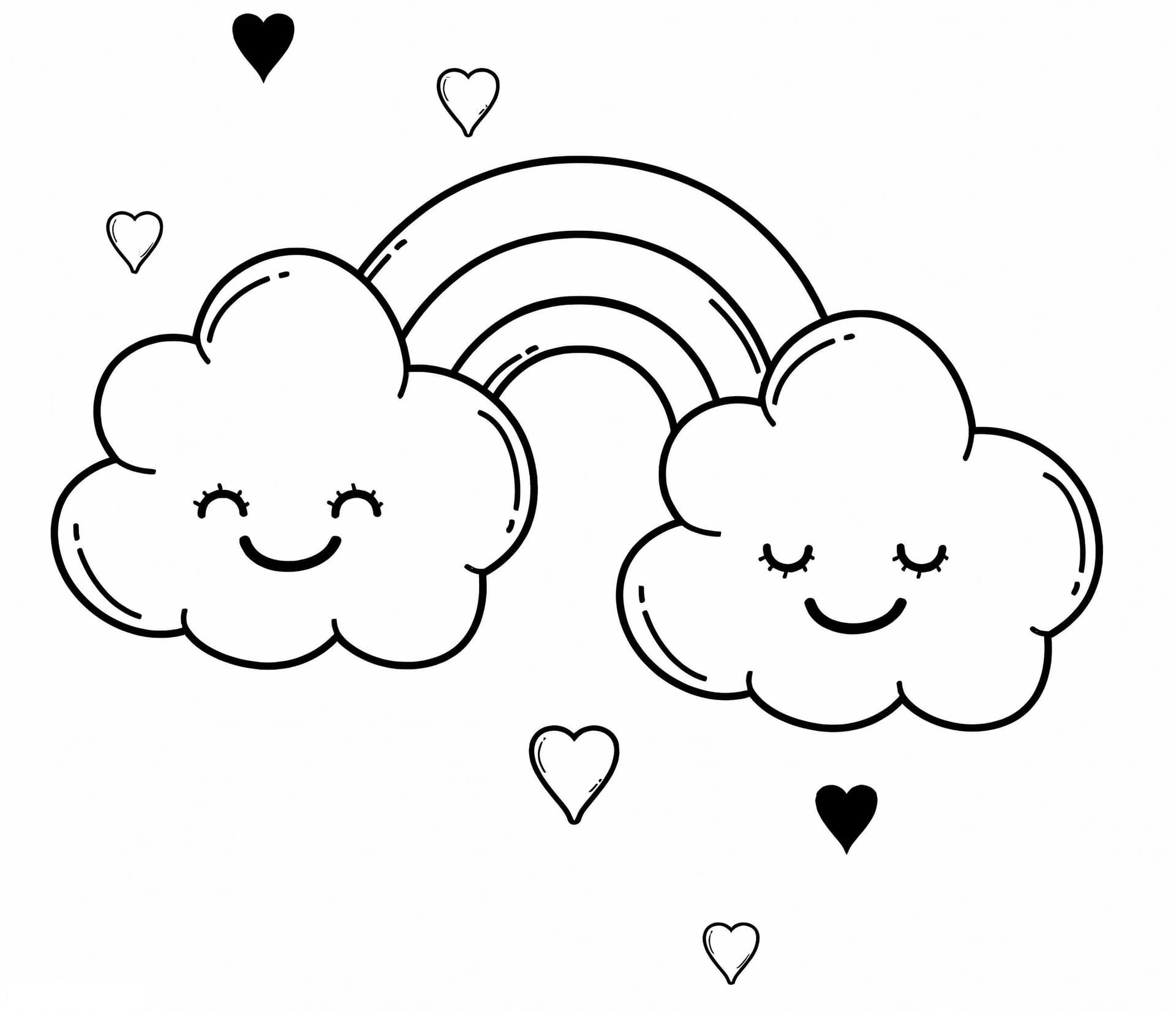 Beautiful Rainbow And Cloud