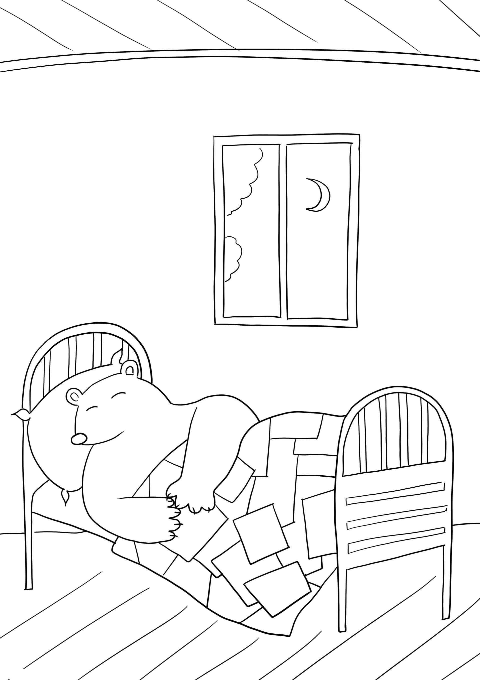 Hibernating bear