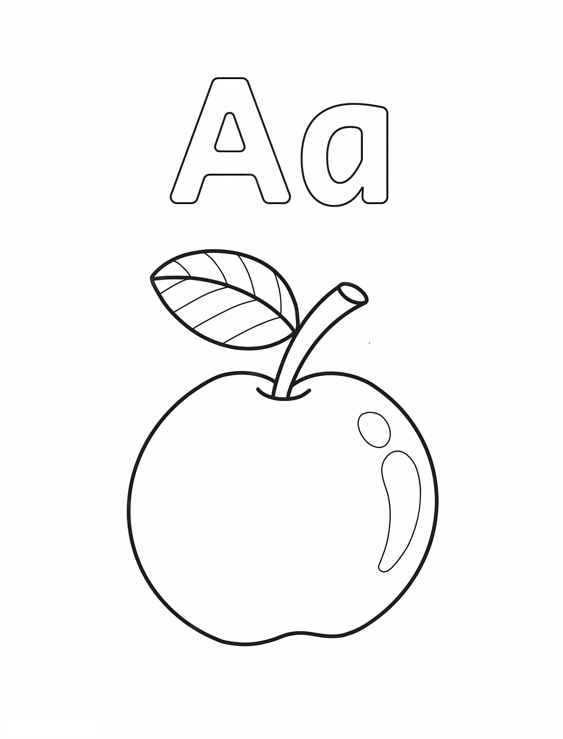 Letter A And Apple