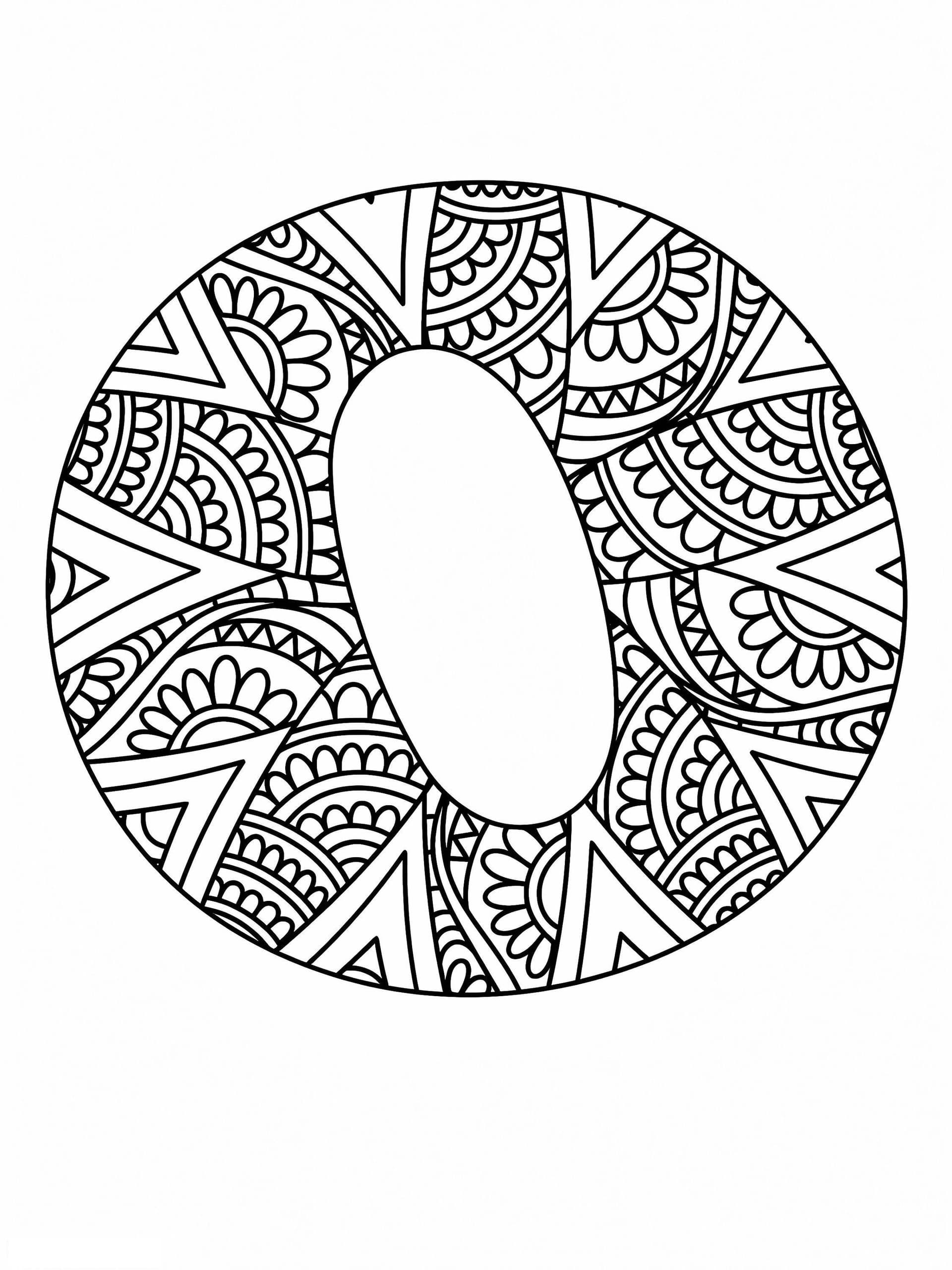 Buchstabe O Mandala Alphabet