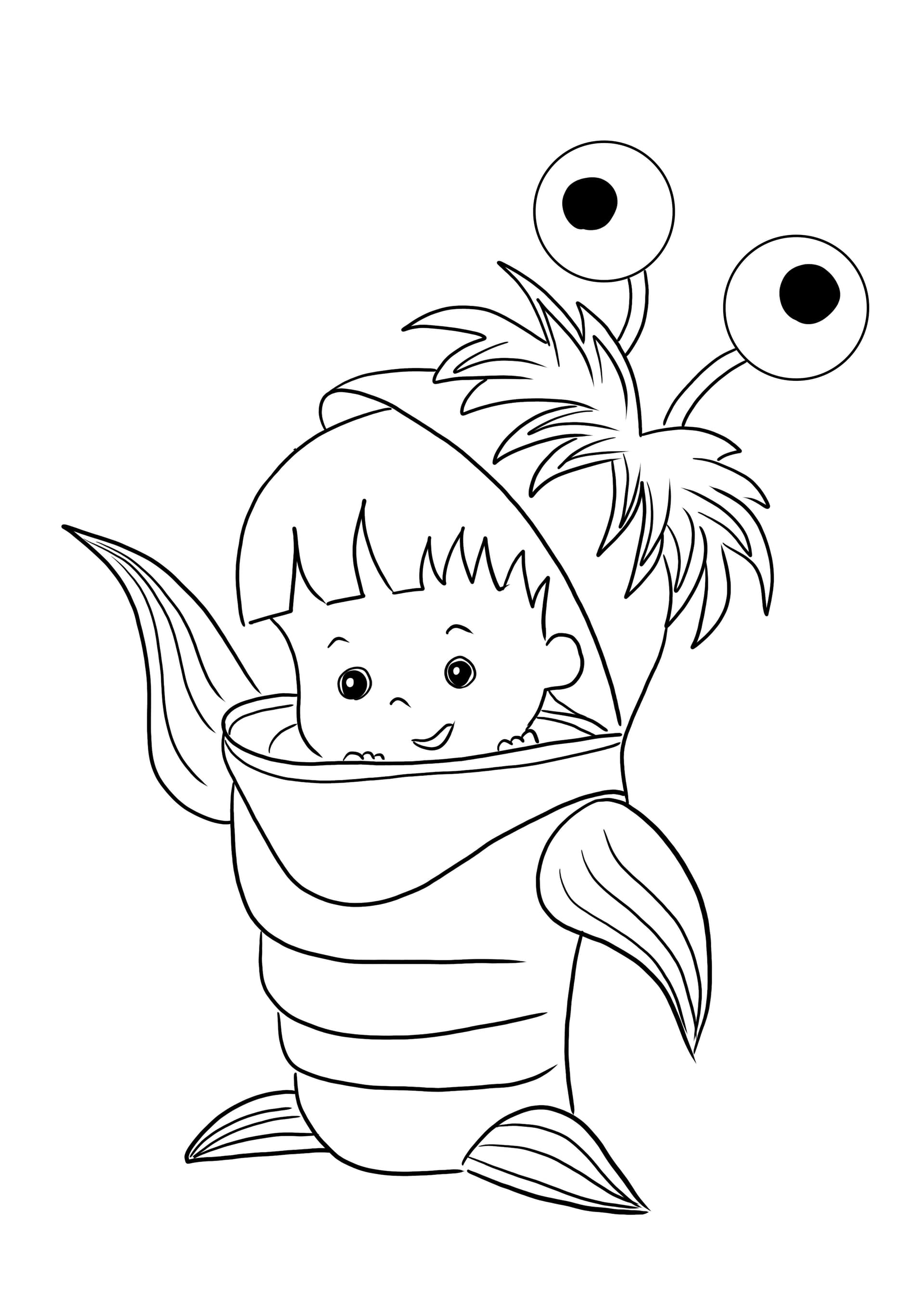 Little Boo in a Monster costume