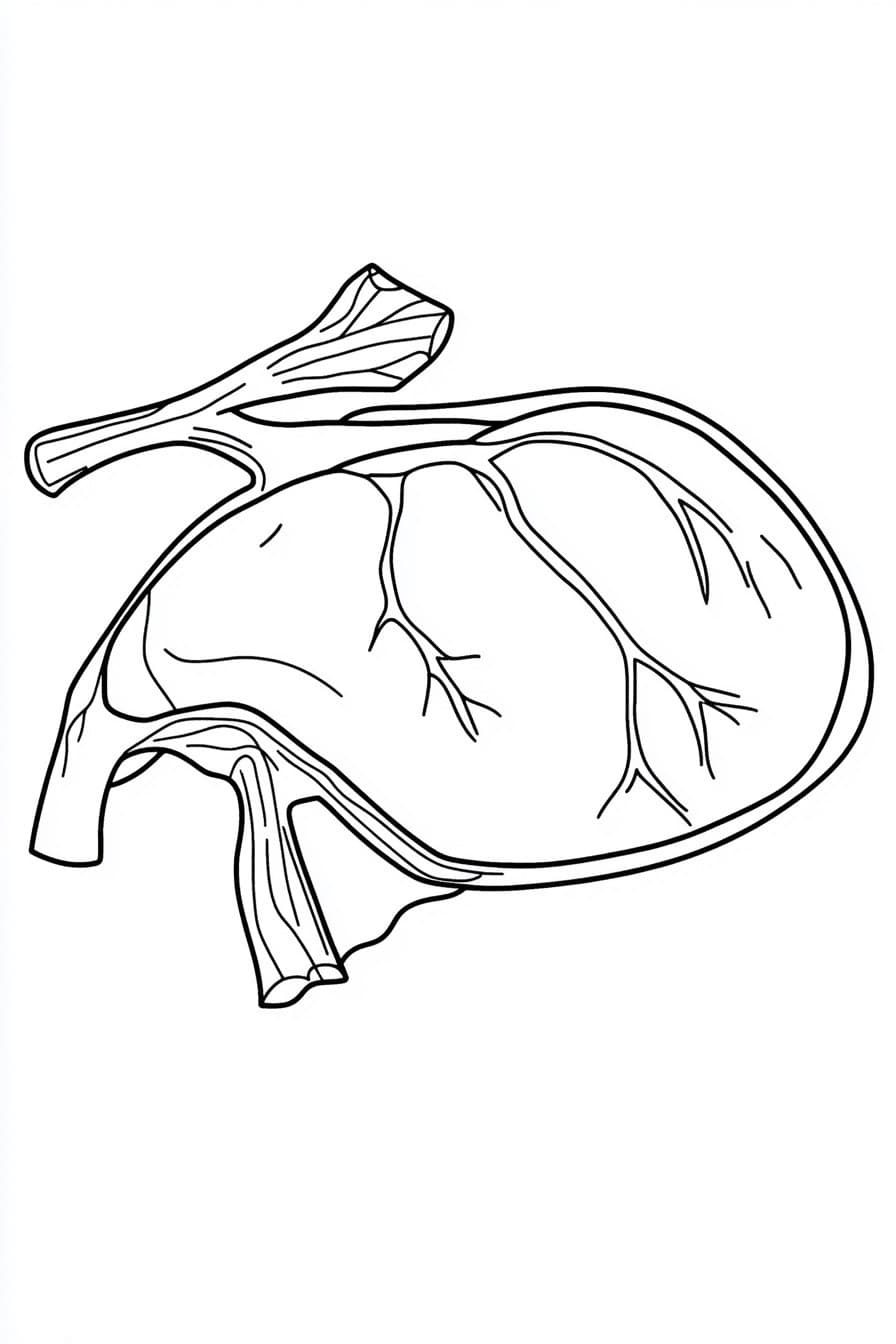 Liver coloring sheet