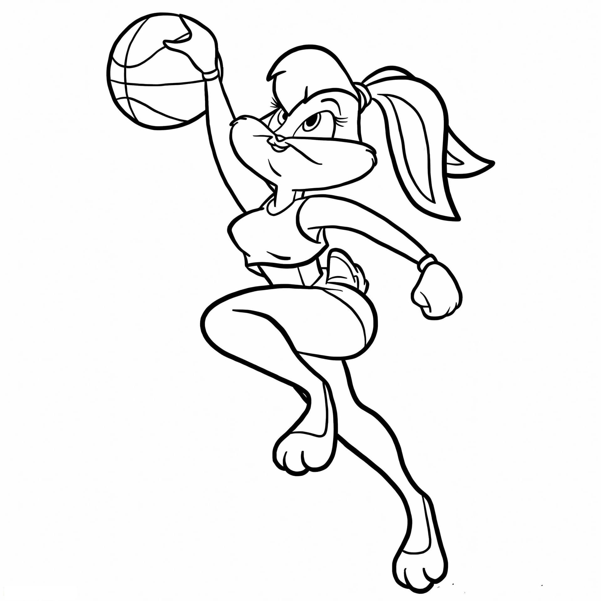 Looney Tunes Lola Bunny Plays Basketball